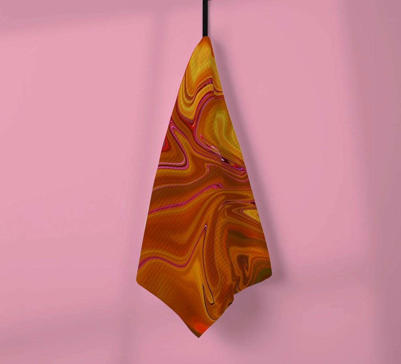 Modello dinamico astratto in giallo, arancione e viola. canovaccio da cucina da Something for you