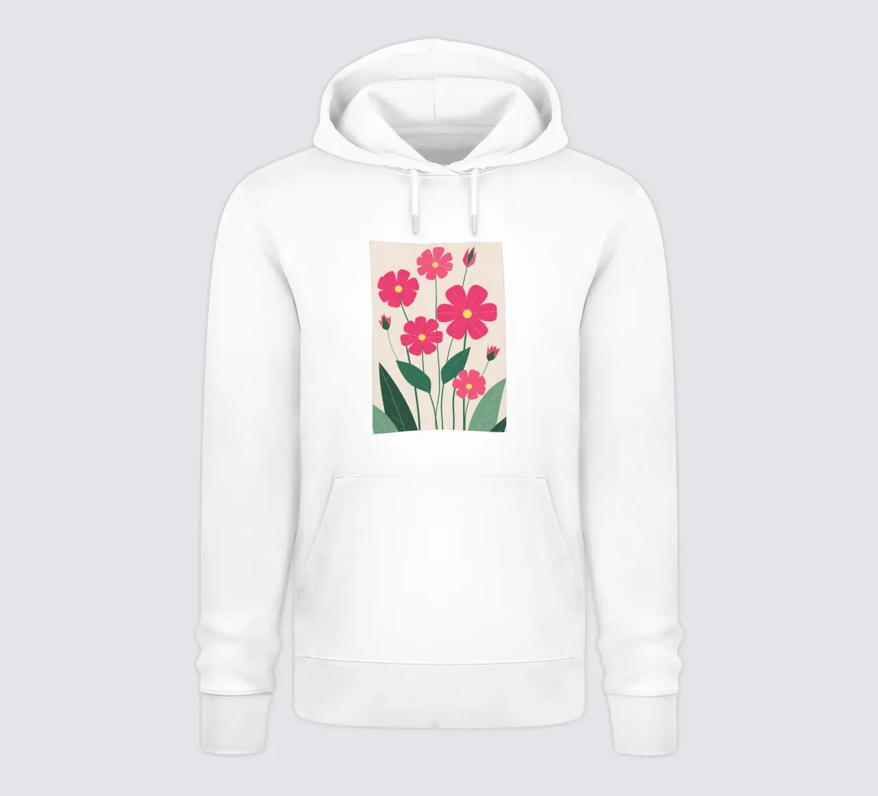 Poster floreale minimalista scandinavo felpa con cappuccio da Bloom And Brush