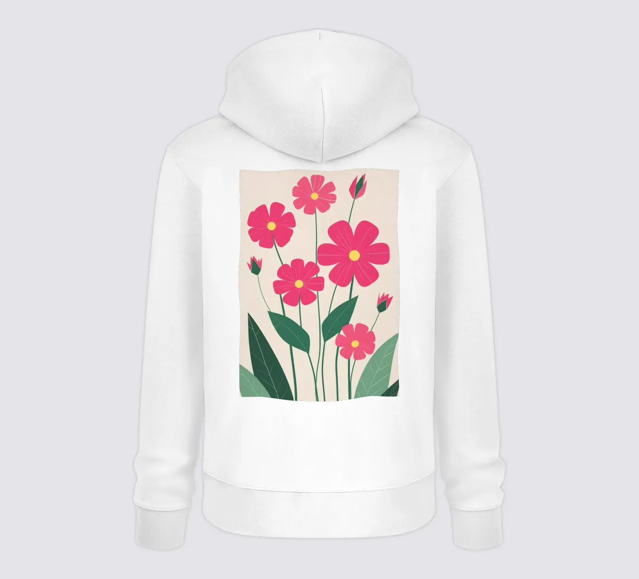 Poster floreale minimalista scandinavo felpa con cappuccio da Bloom And Brush