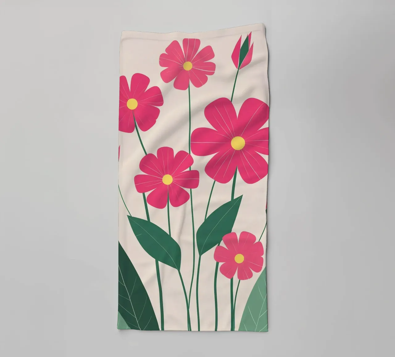 Poster floreale minimalista scandinavo asciugamano da bagno da Bloom And Brush
