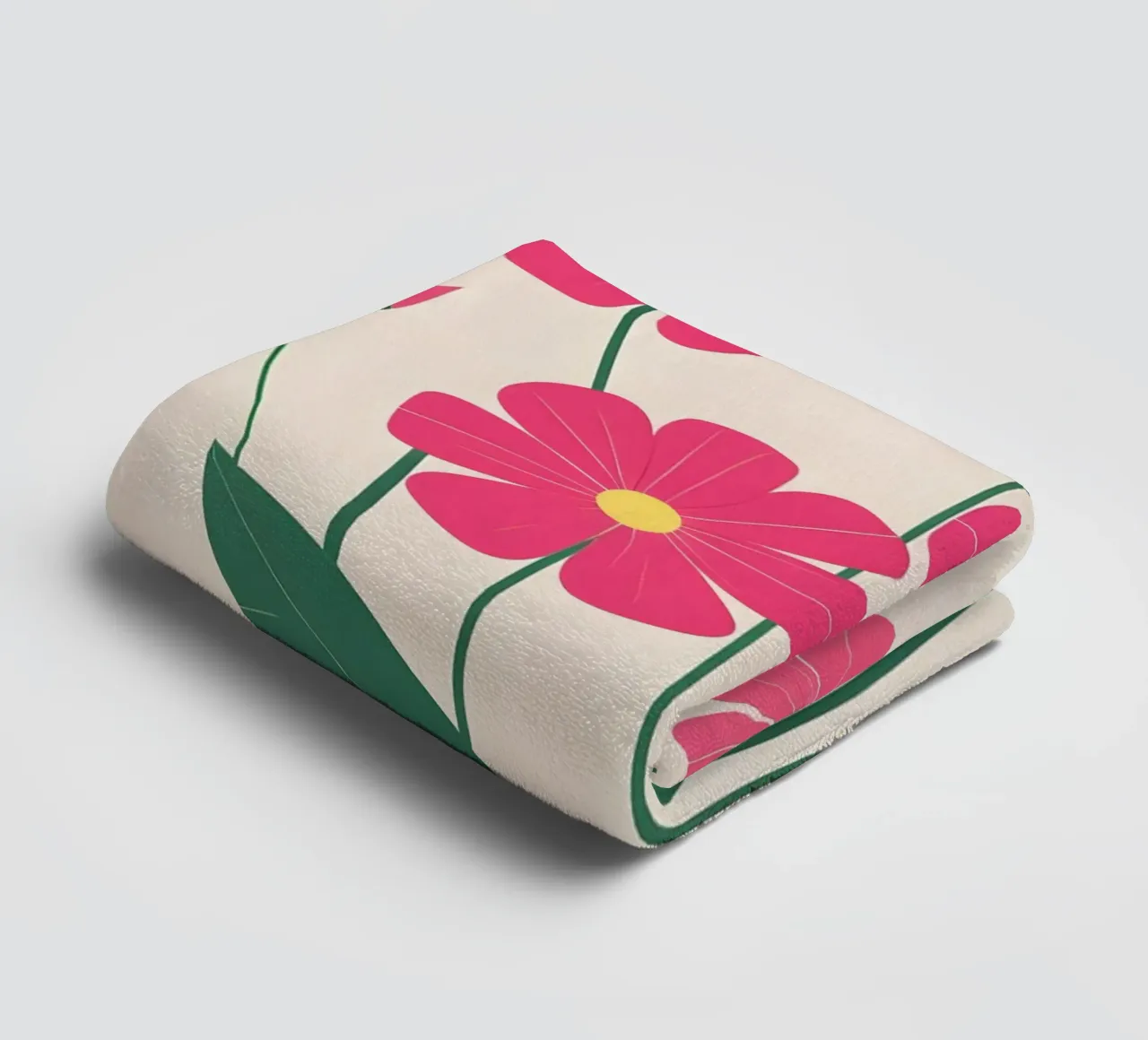 Poster floreale minimalista scandinavo asciugamano da bagno da Bloom And Brush