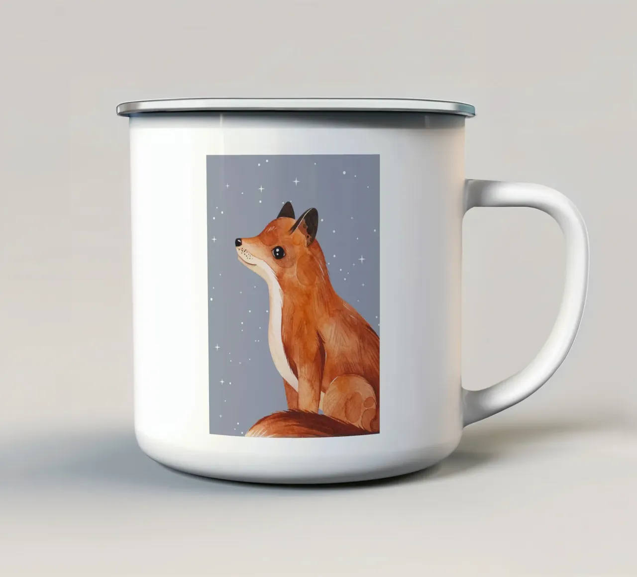 Fuchs und Sterne tazza in smalto da Ohkimiko