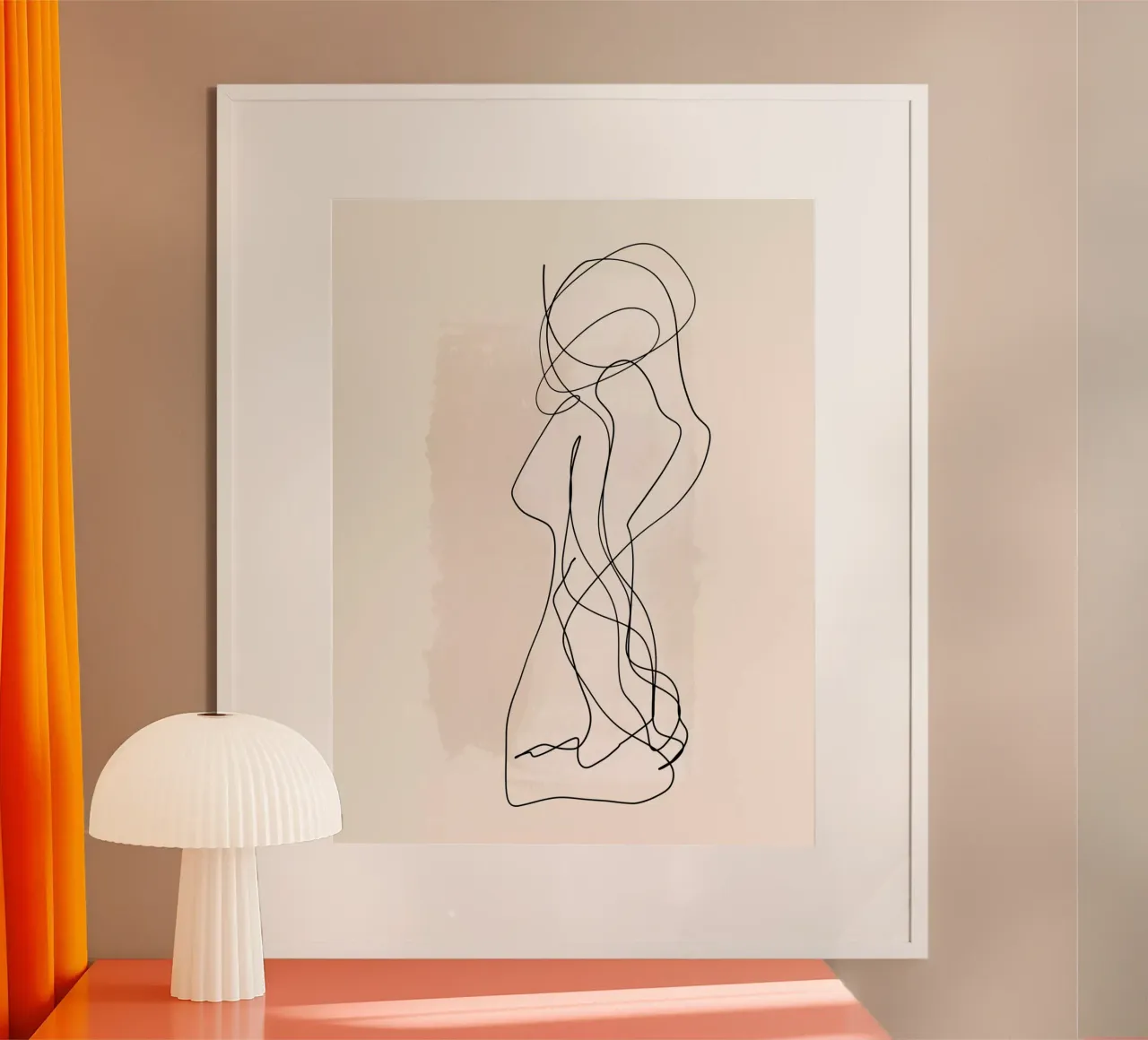 As One | Minimal Abstract Line Drawing carta hahnemühle da sabidussi