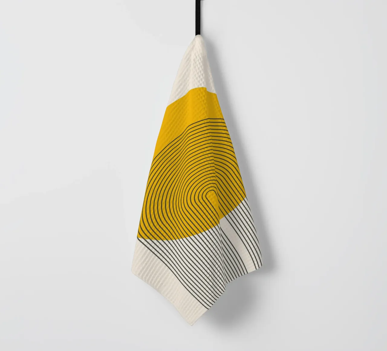 Minimal Sun Geometric Art Print torchon de Cozy Vibes