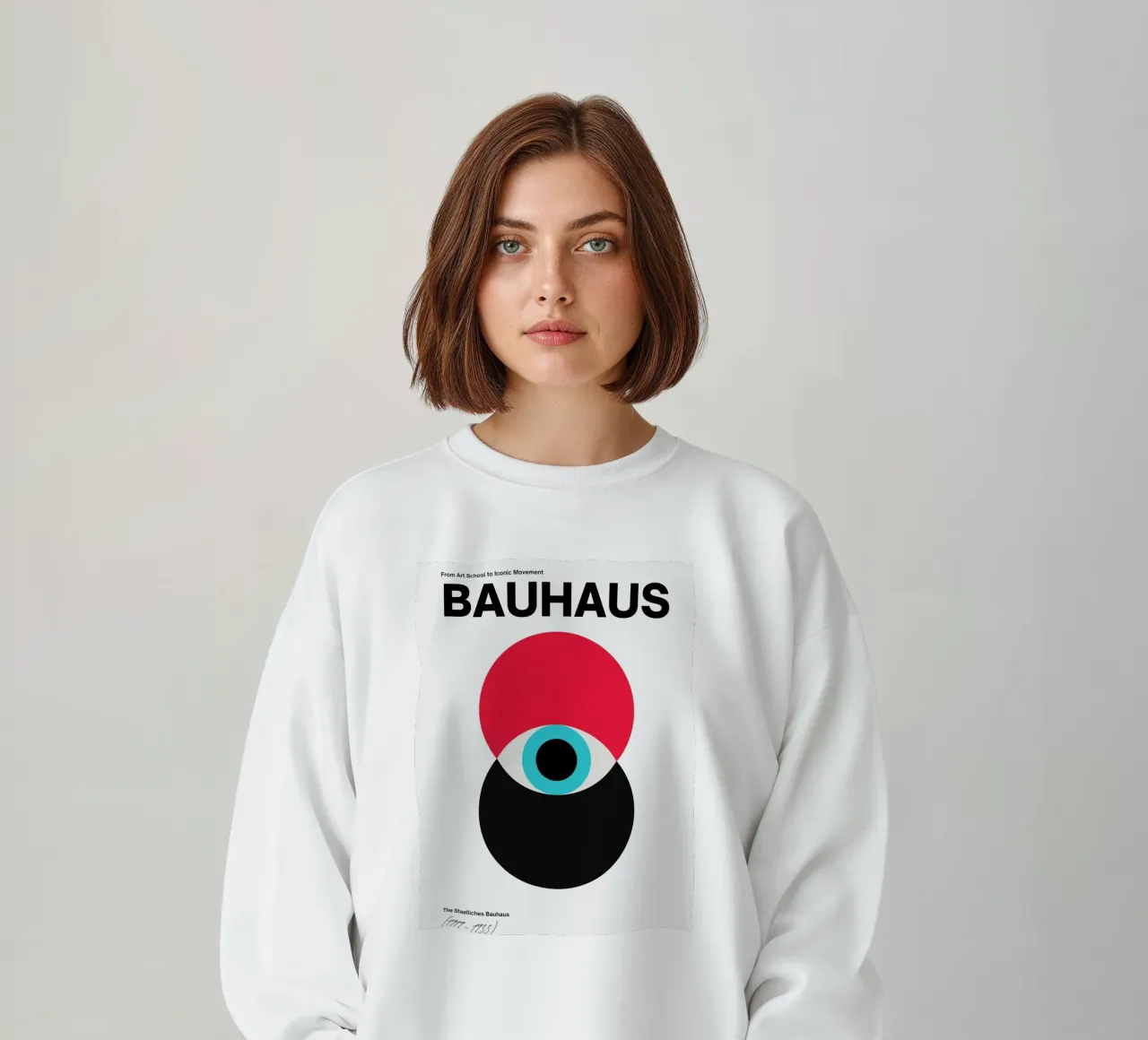 Impresión de círculos abstractos Bauhaus sudadera de Cozy Vibes
