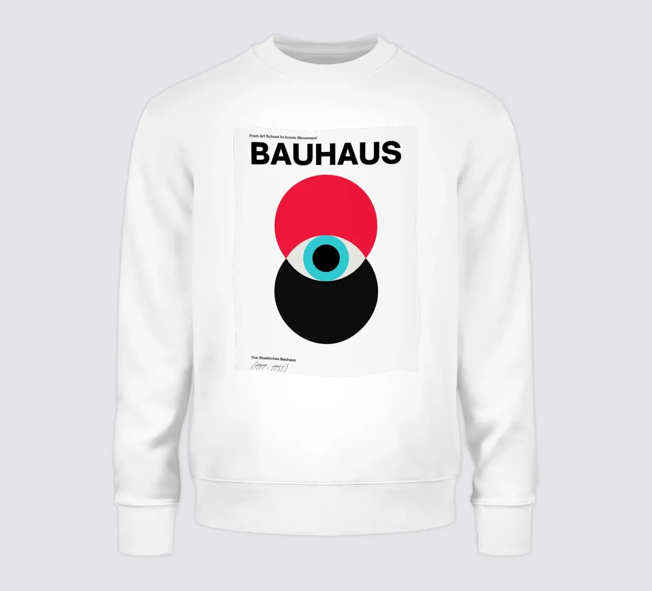 Impresión de círculos abstractos Bauhaus sudadera de Cozy Vibes