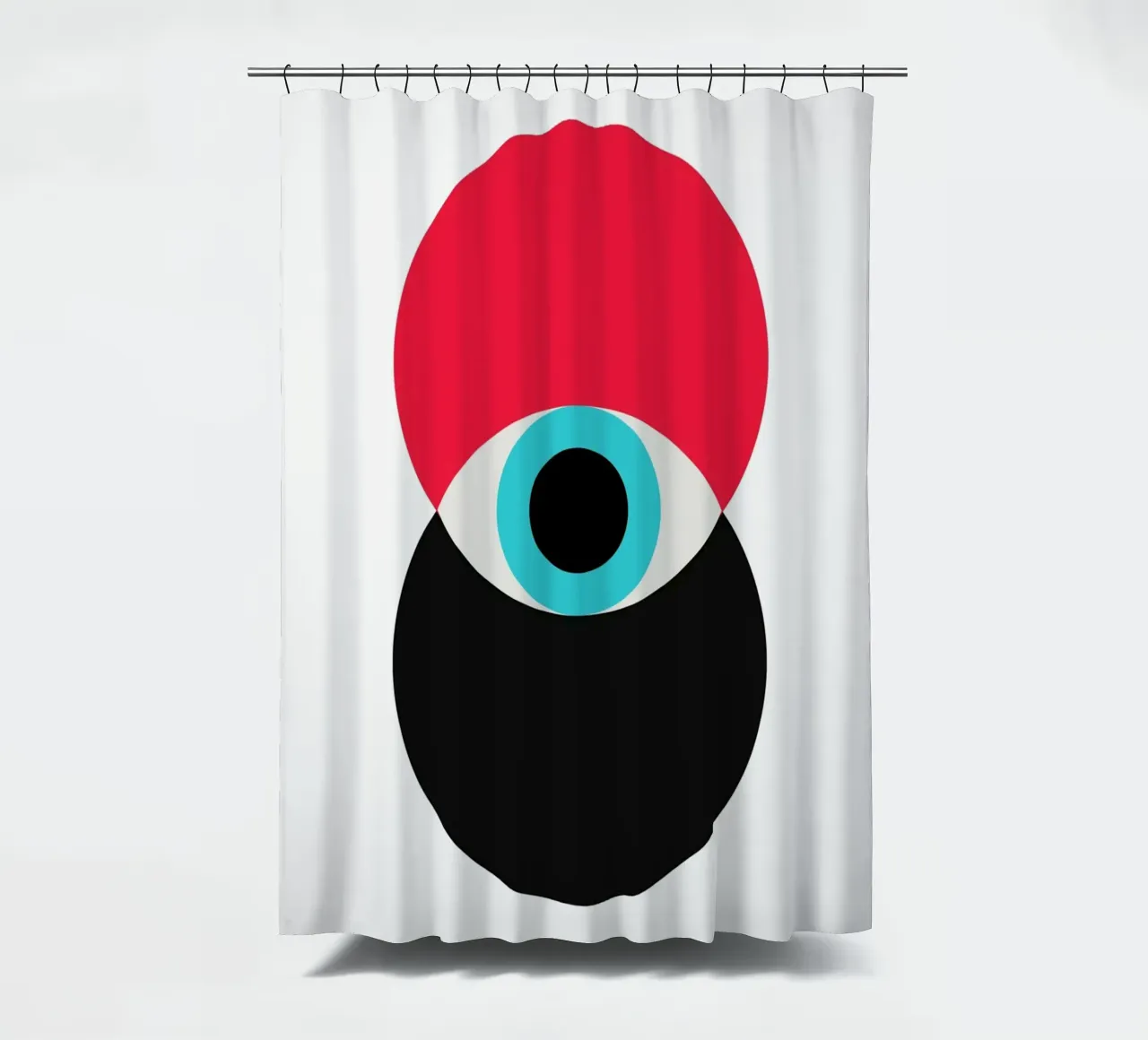 Bauhaus abstracte cirkels print douchegordijn van Cozy Vibes
