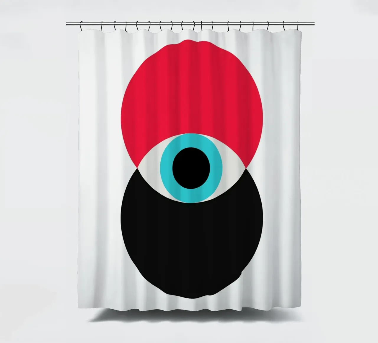 Bauhaus abstracte cirkels print douchegordijn van Cozy Vibes