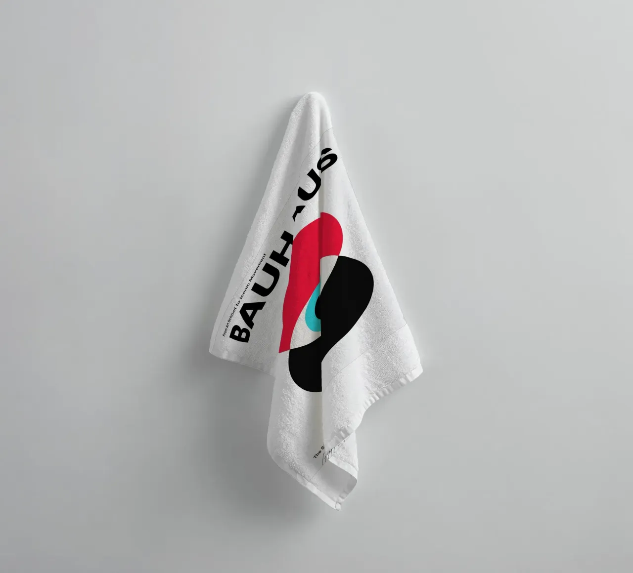 Bauhaus Abstract Circles Print towel by Cozy Vibes