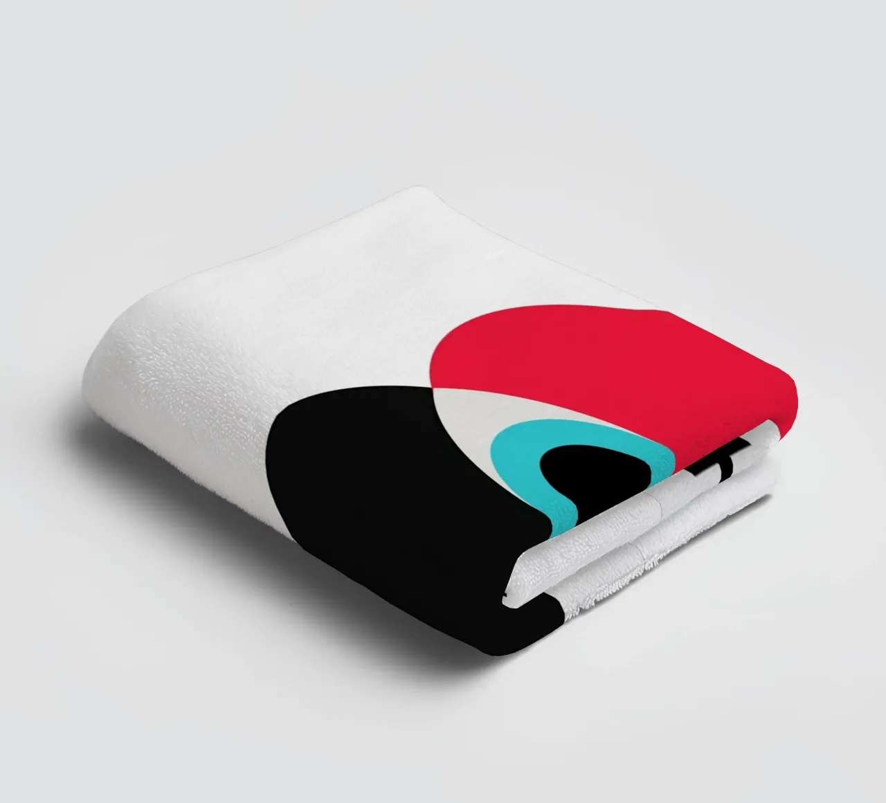 Bauhaus Abstract Circles Print towel by Cozy Vibes