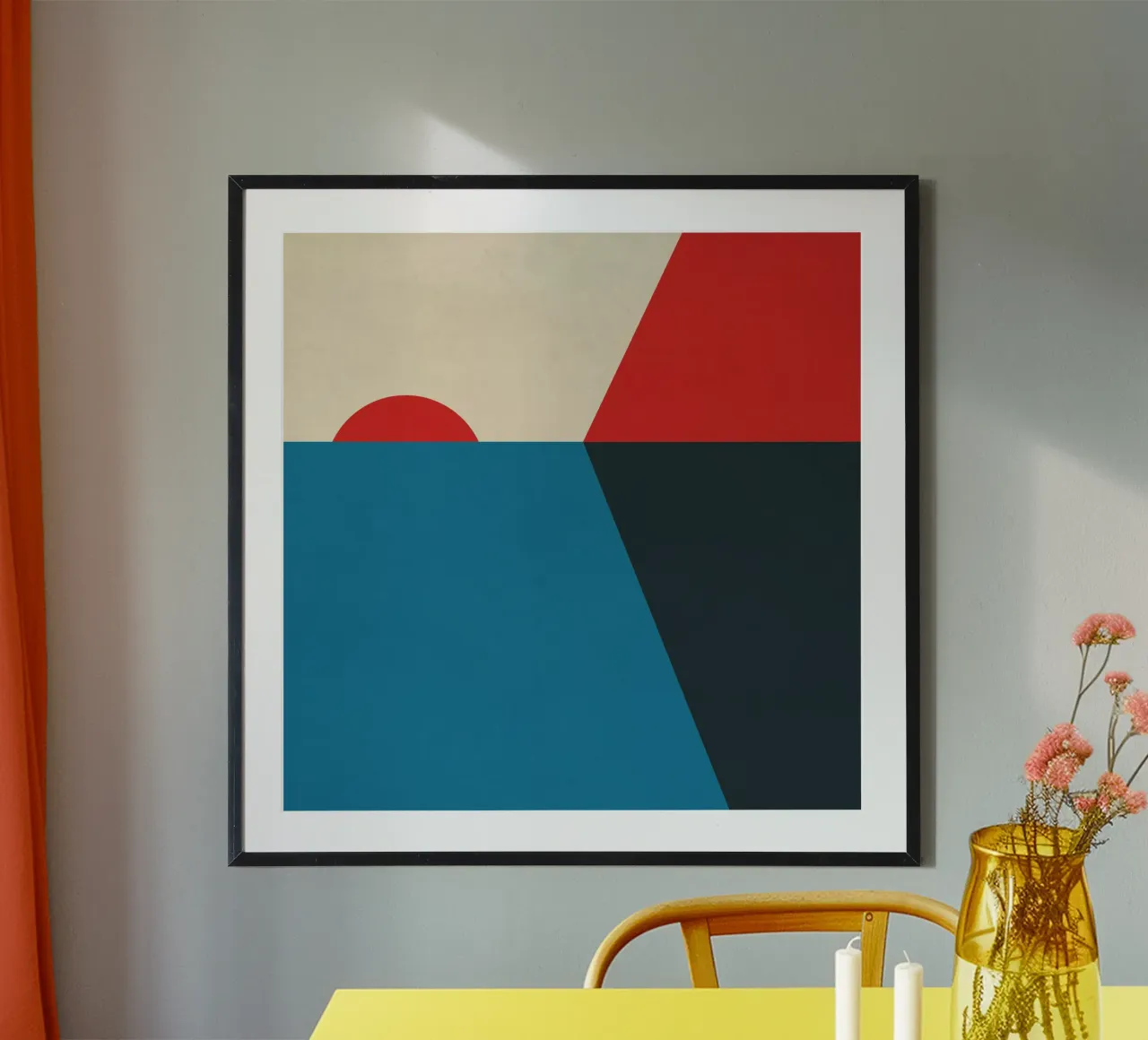 Tramonto geometrico poster da Kim Hubball Studio