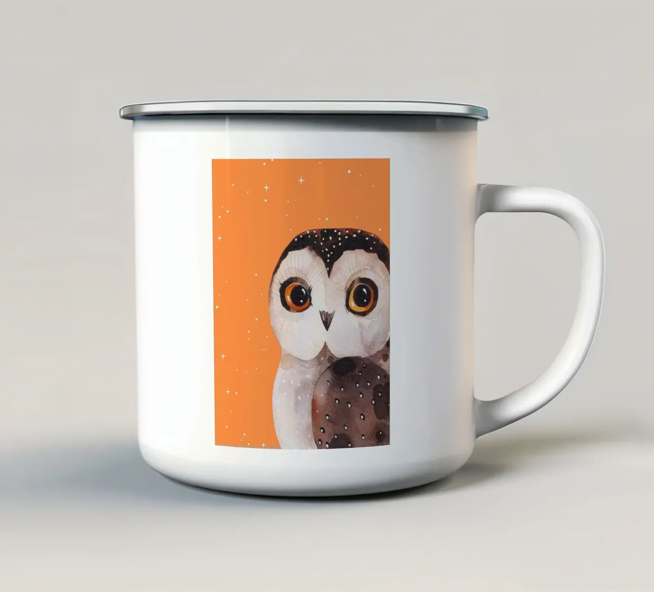 Eule mit Sternen tazza in smalto da Ohkimiko