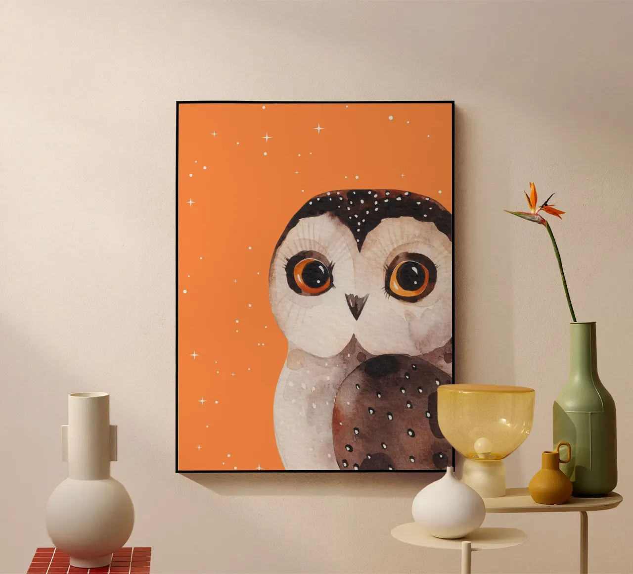 Eule mit Sternen plexiglass da Ohkimiko
