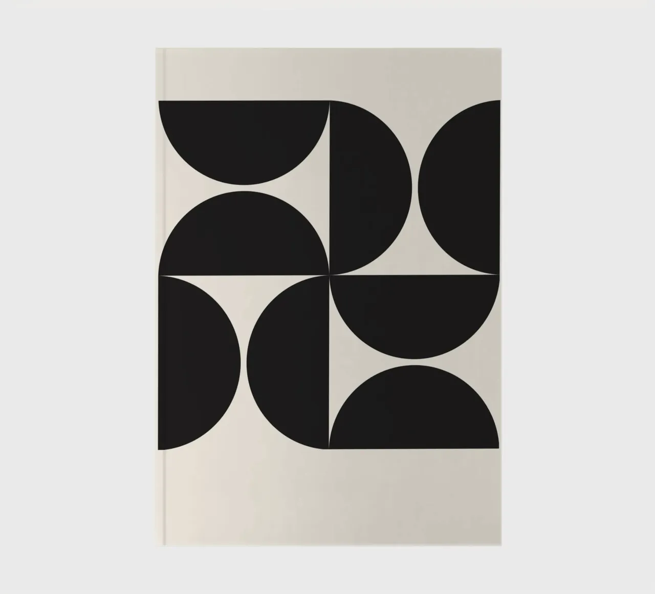 Minimal Bauhaus Geometry Print notebook by Cozy Vibes
