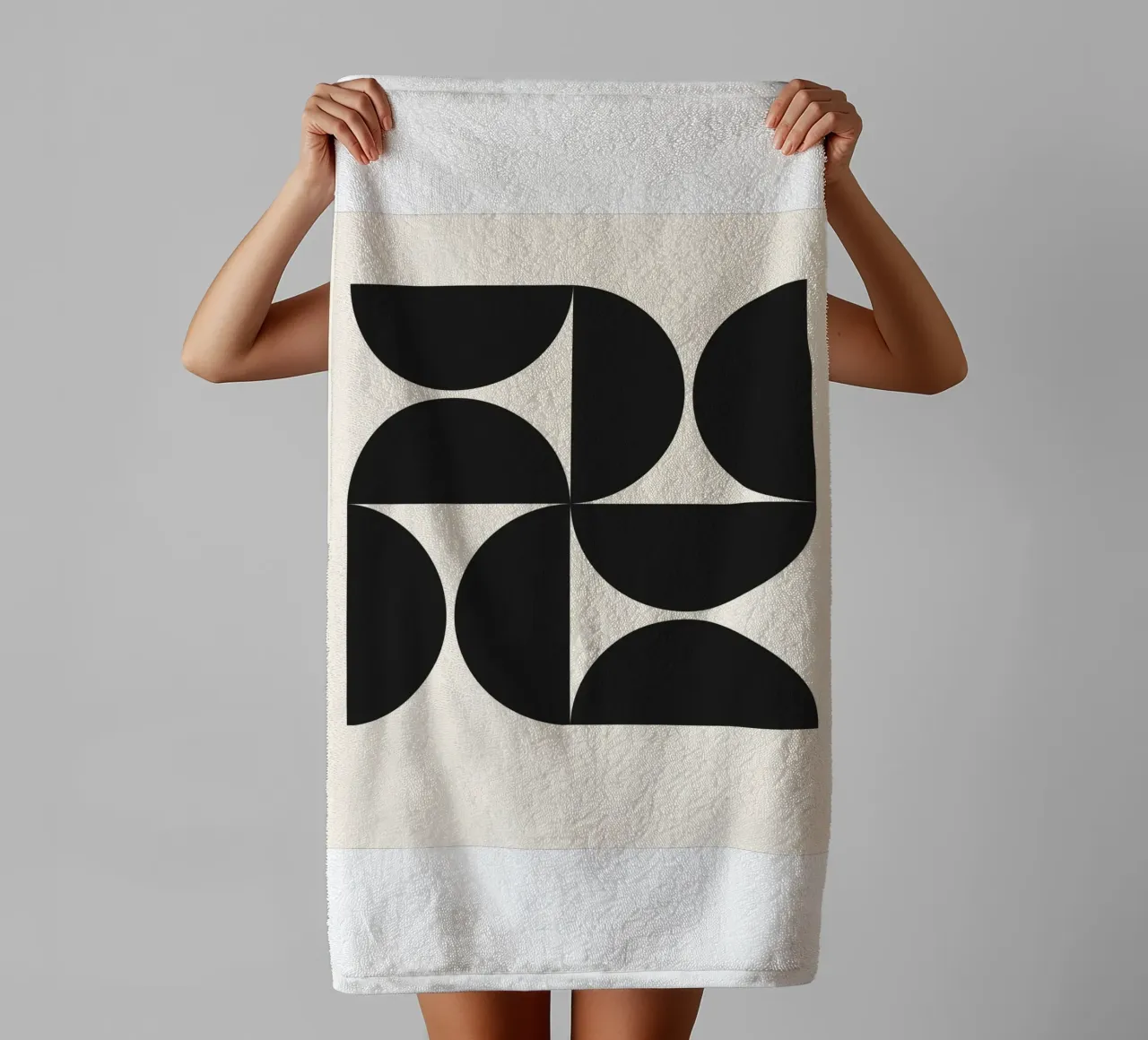 Minimal Bauhaus Geometry Print towel by Cozy Vibes