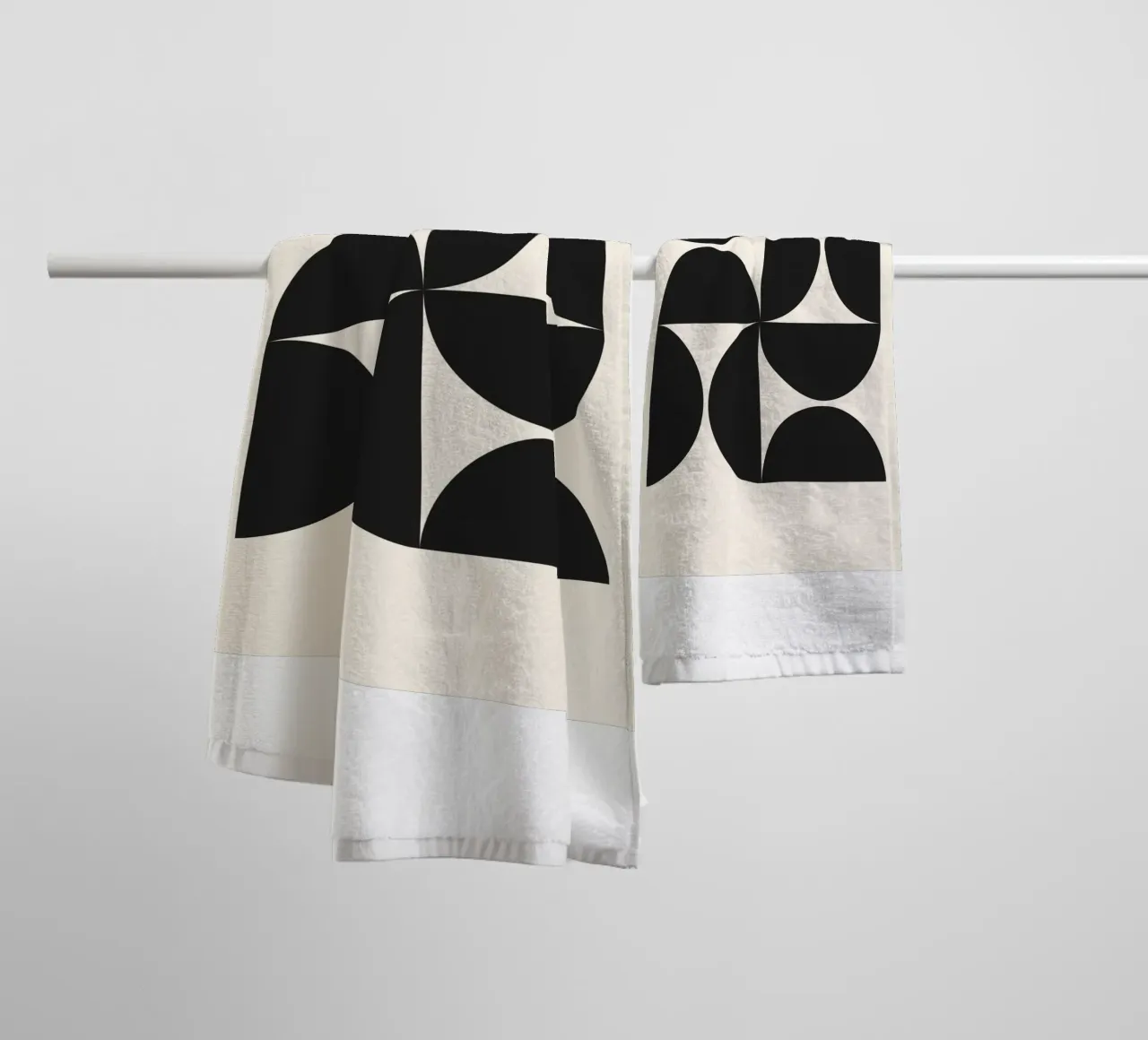 Minimal Bauhaus Geometry Print towel by Cozy Vibes