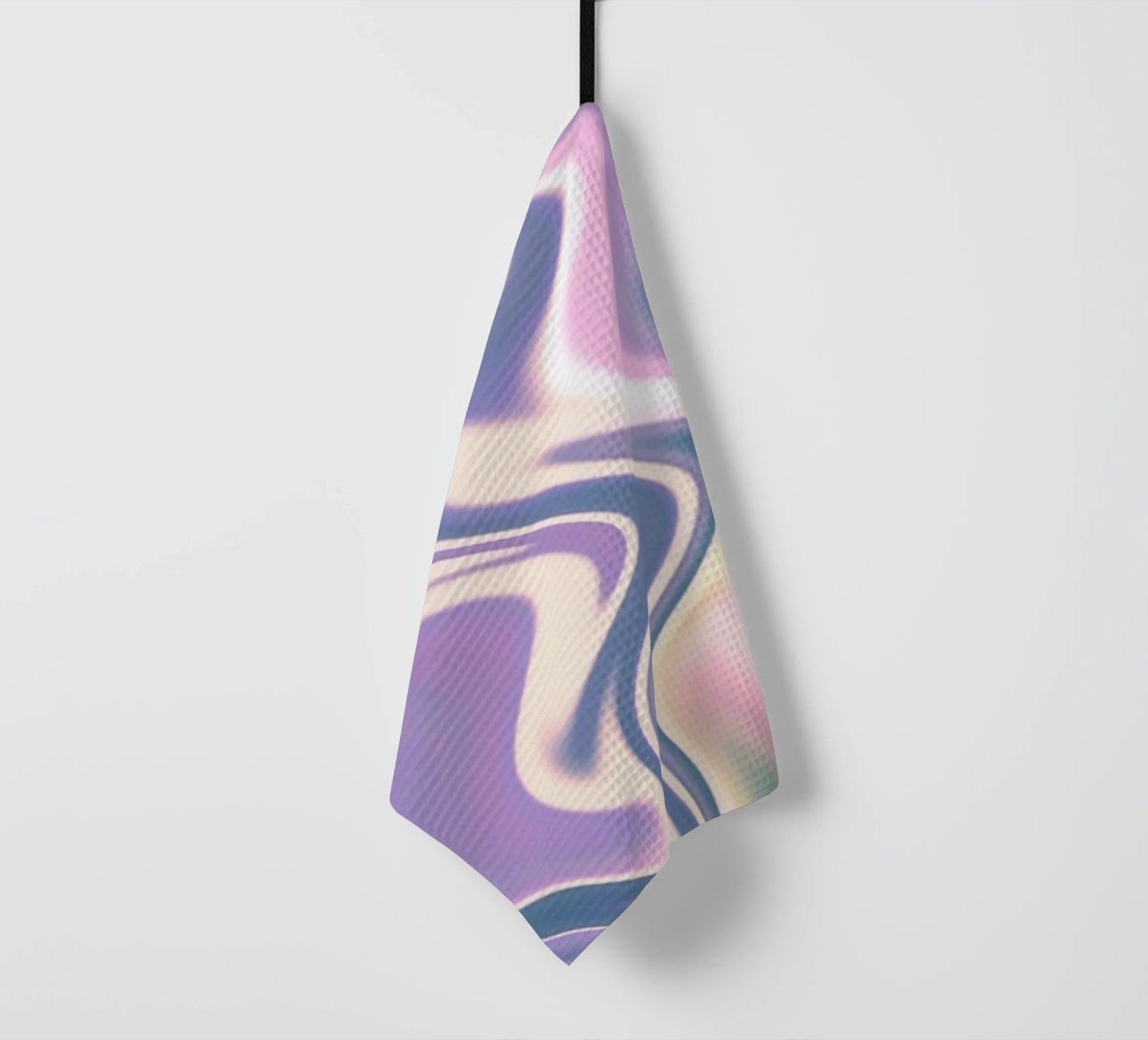 Disegno astratto dinamico in bianco, blu, viola e verde. canovaccio da cucina da Something for you