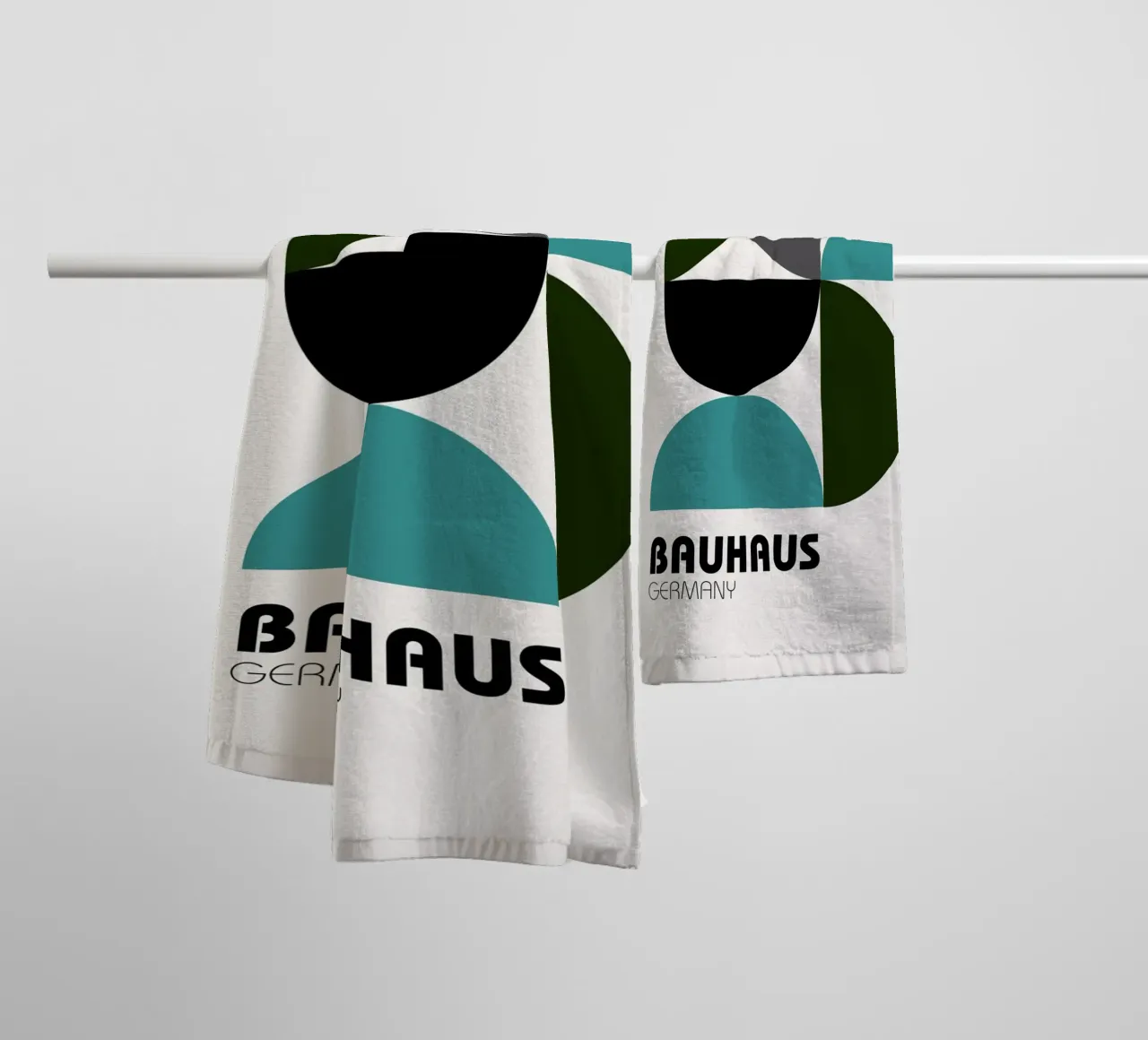 Bauhaus Geometry - Modern Abstract Art Print towel by Cozy Vibes