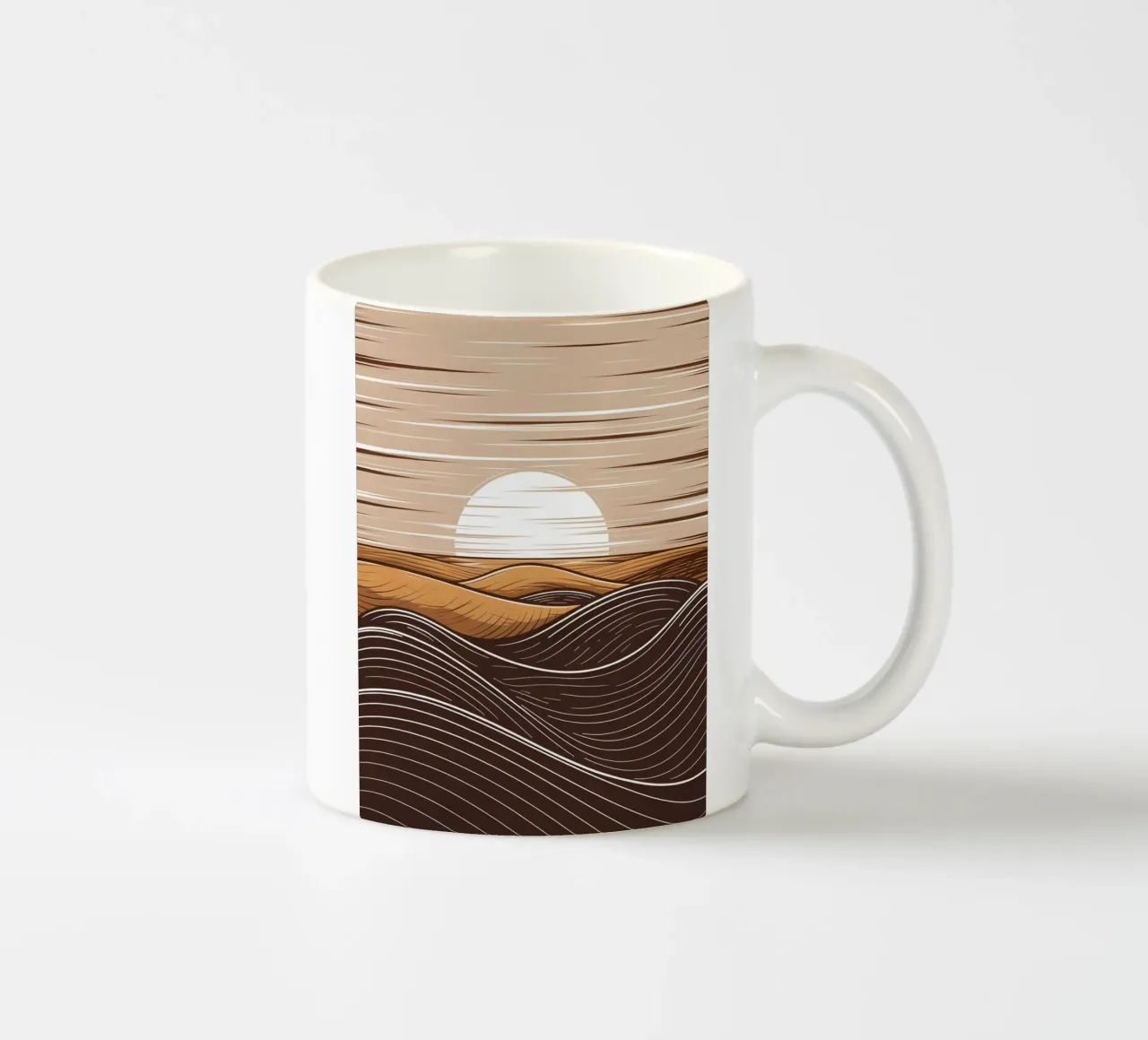 Tramonto nel deserto tazza in ceramica da Artistic-shop