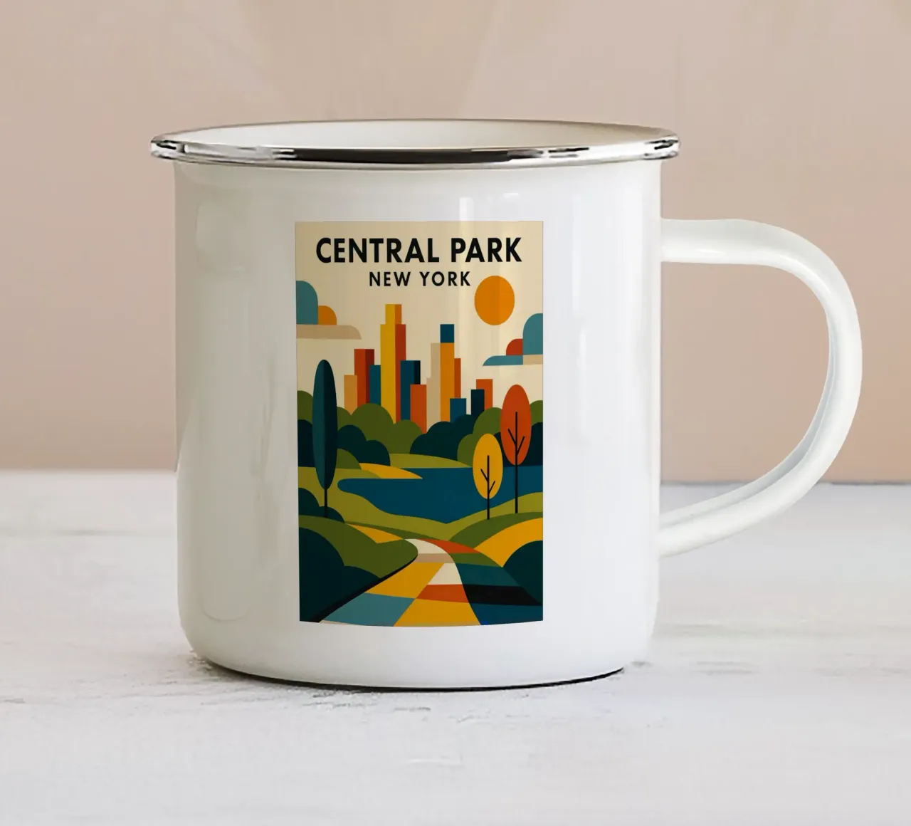 Parco centrale di New York tazza in smalto da ARTOMATIC