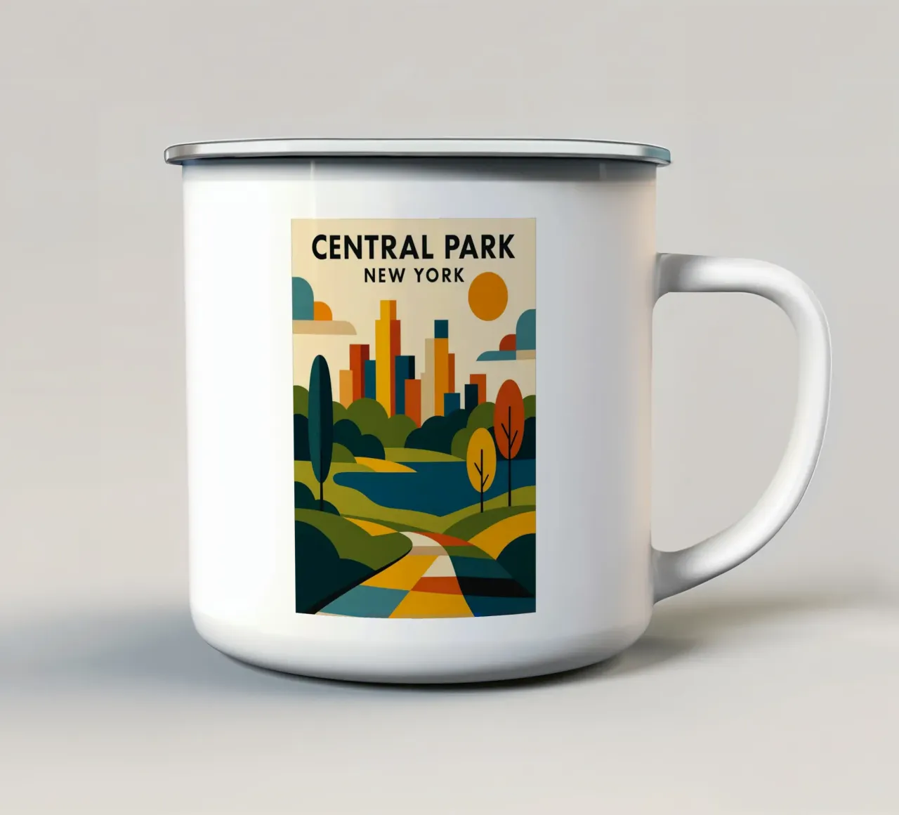 Parco centrale di New York tazza in smalto da ARTOMATIC
