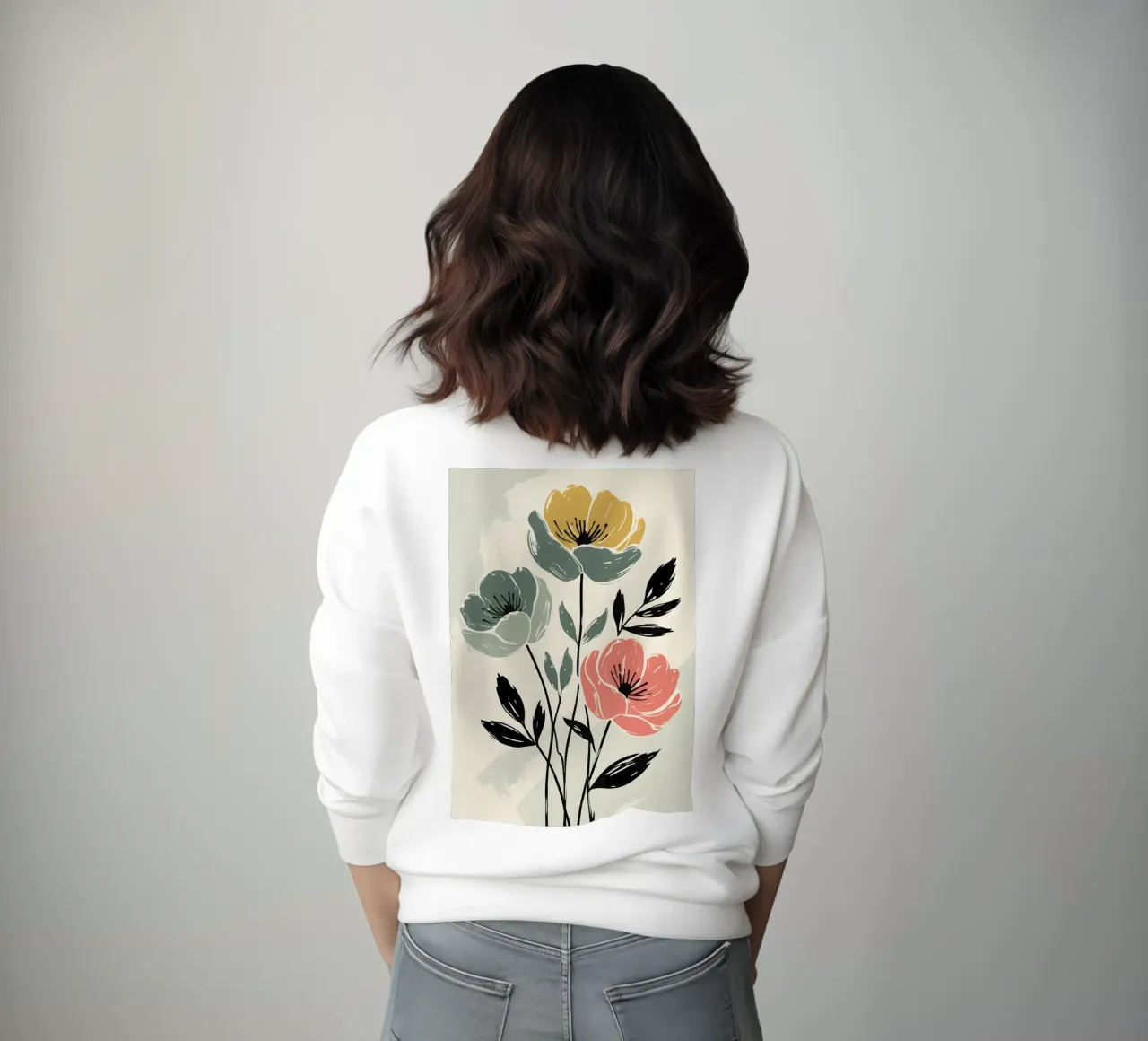 Pittura floreale digitale minimalista felpa da Bloom And Brush