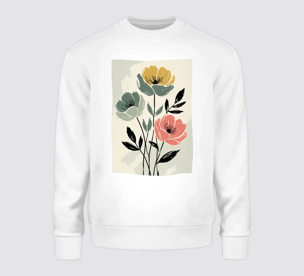Pittura floreale digitale minimalista felpa da Bloom And Brush