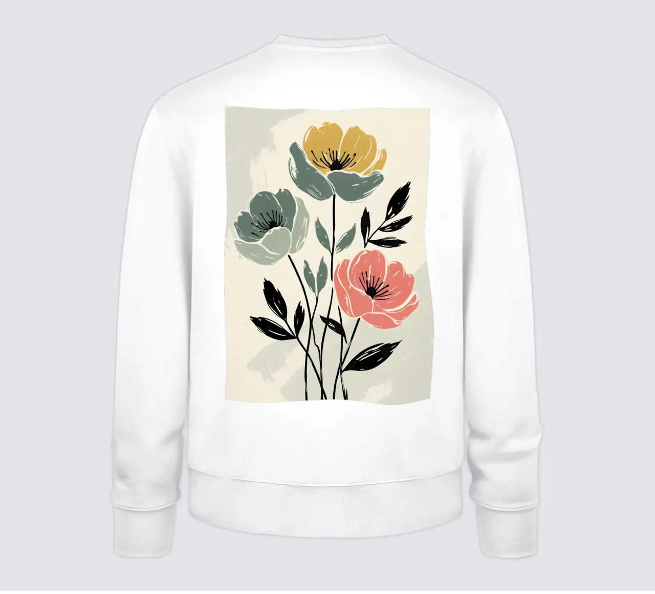 Pittura floreale digitale minimalista felpa da Bloom And Brush