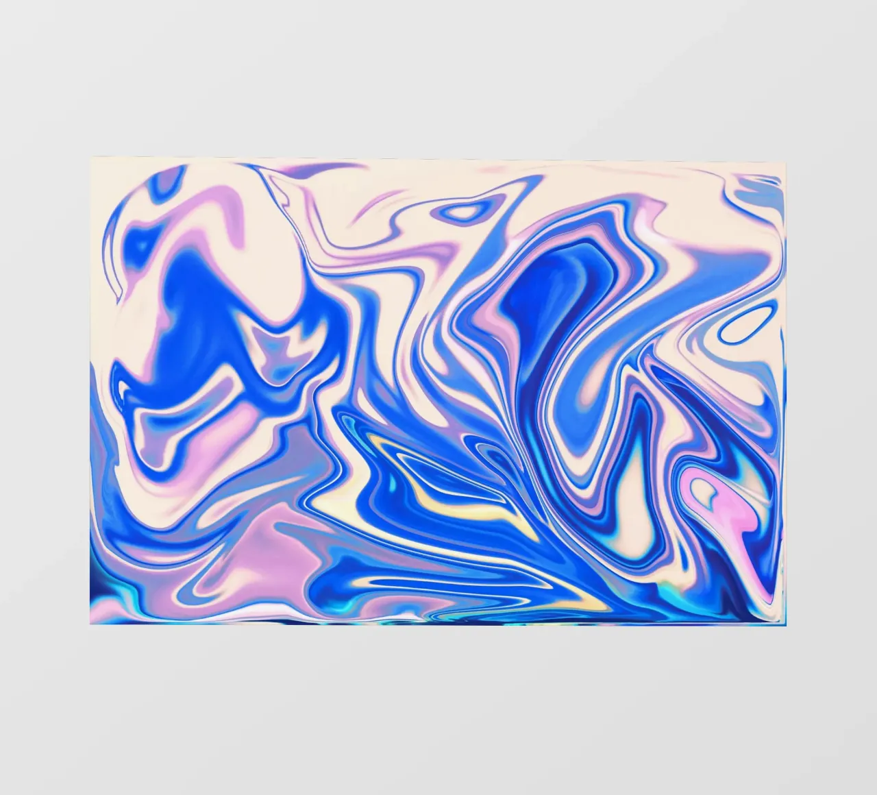 Abstraktes dynamisches Muster in weiß, blau und rosa. PVC Plane von Something for you