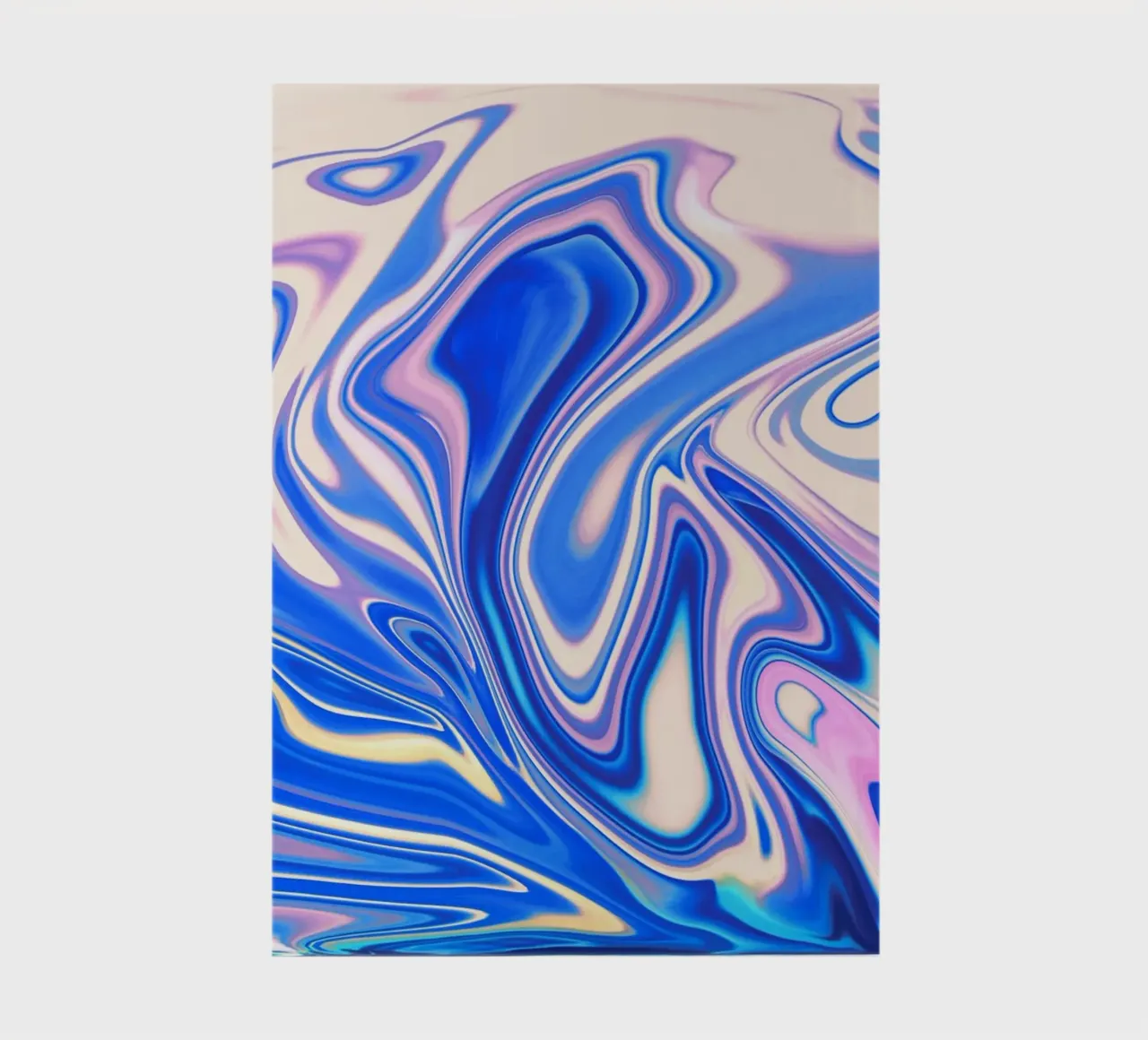 Motif dynamique abstrait en blanc, bleu et rose. carnet de notes de Something for you