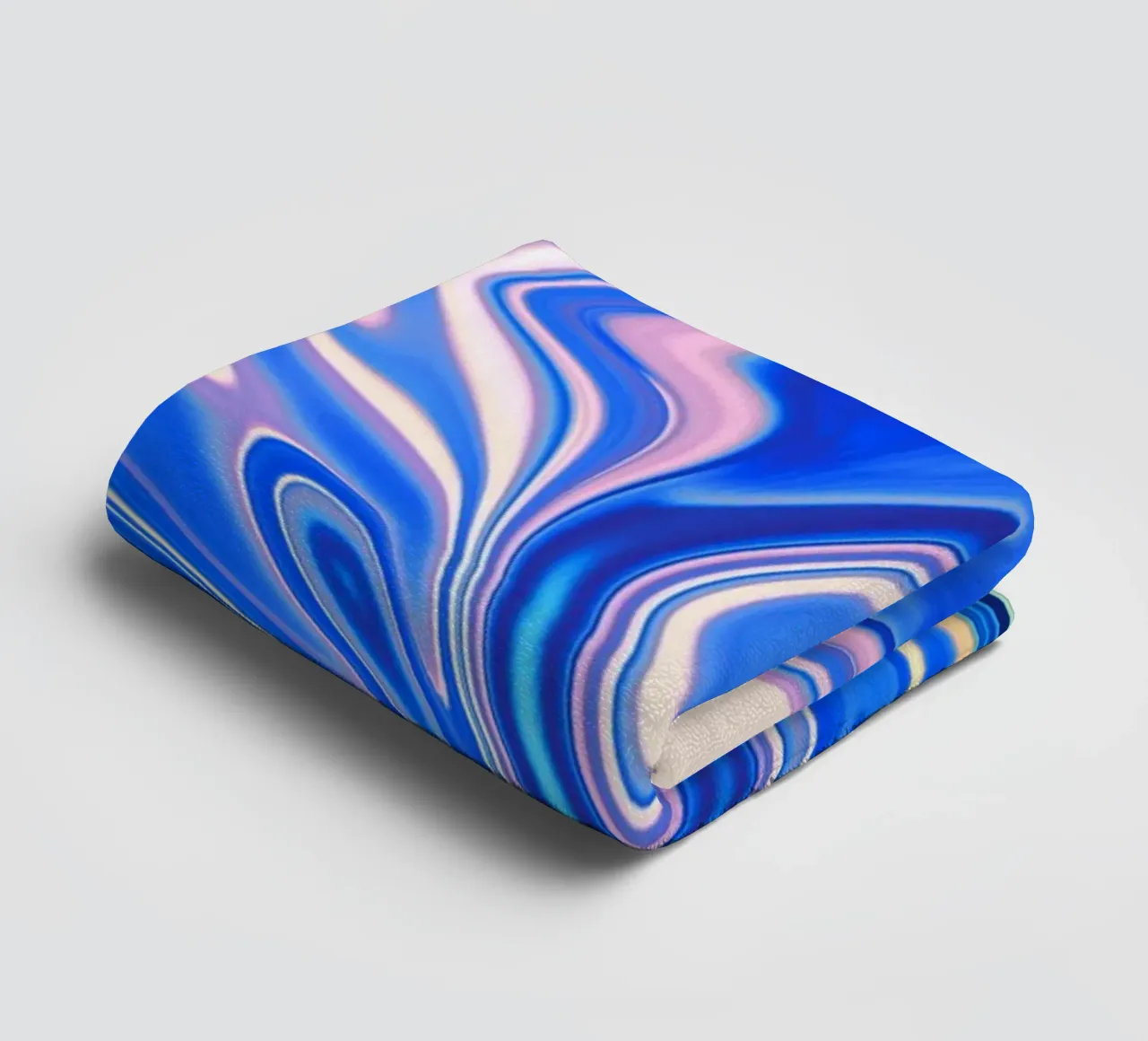 Abstract dynamic pattern in white, blue and pink. towel by Something for you