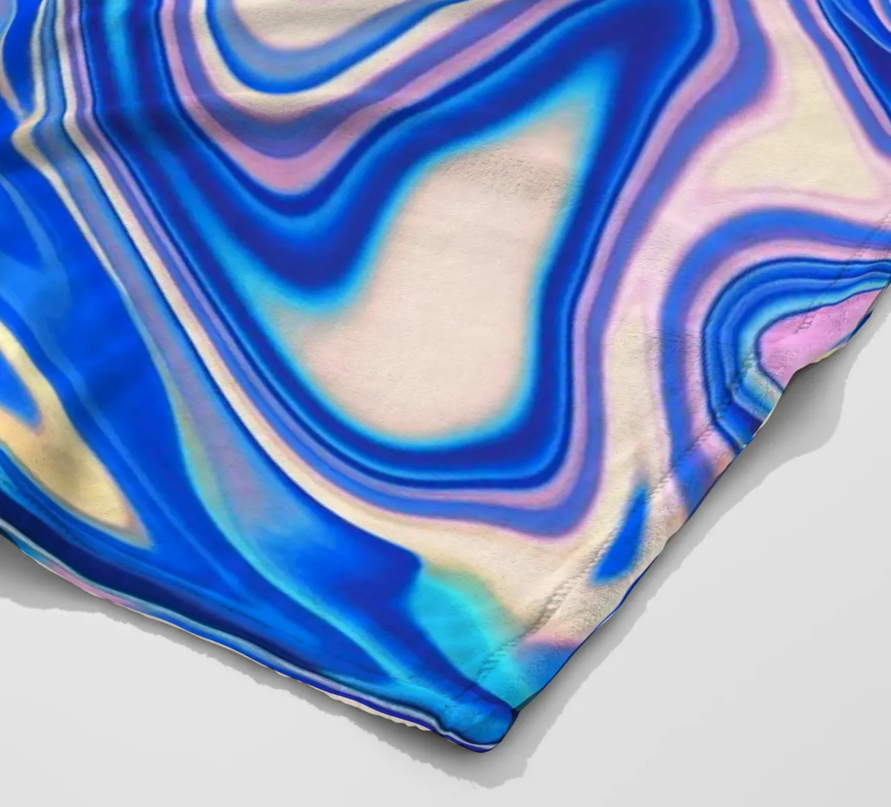 Abstract dynamic pattern in white, blue and pink. fleece blanket by Something for you