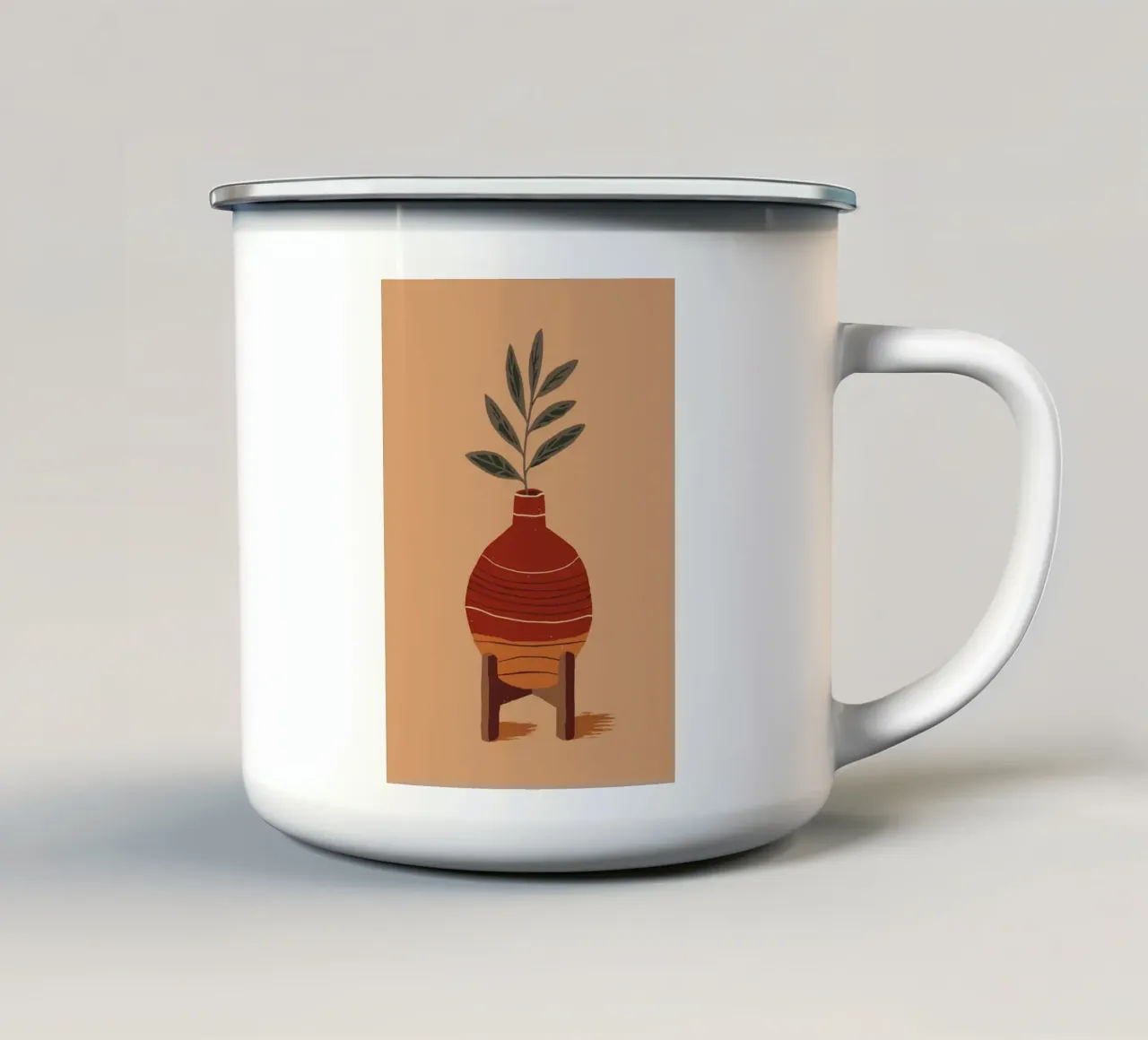 Vaso astratto tazza in smalto da HARU HARU