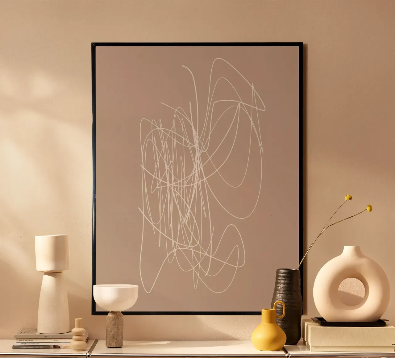 Meet You There | Abstract Minimal Line Drawing carta hahnemühle da sabidussi