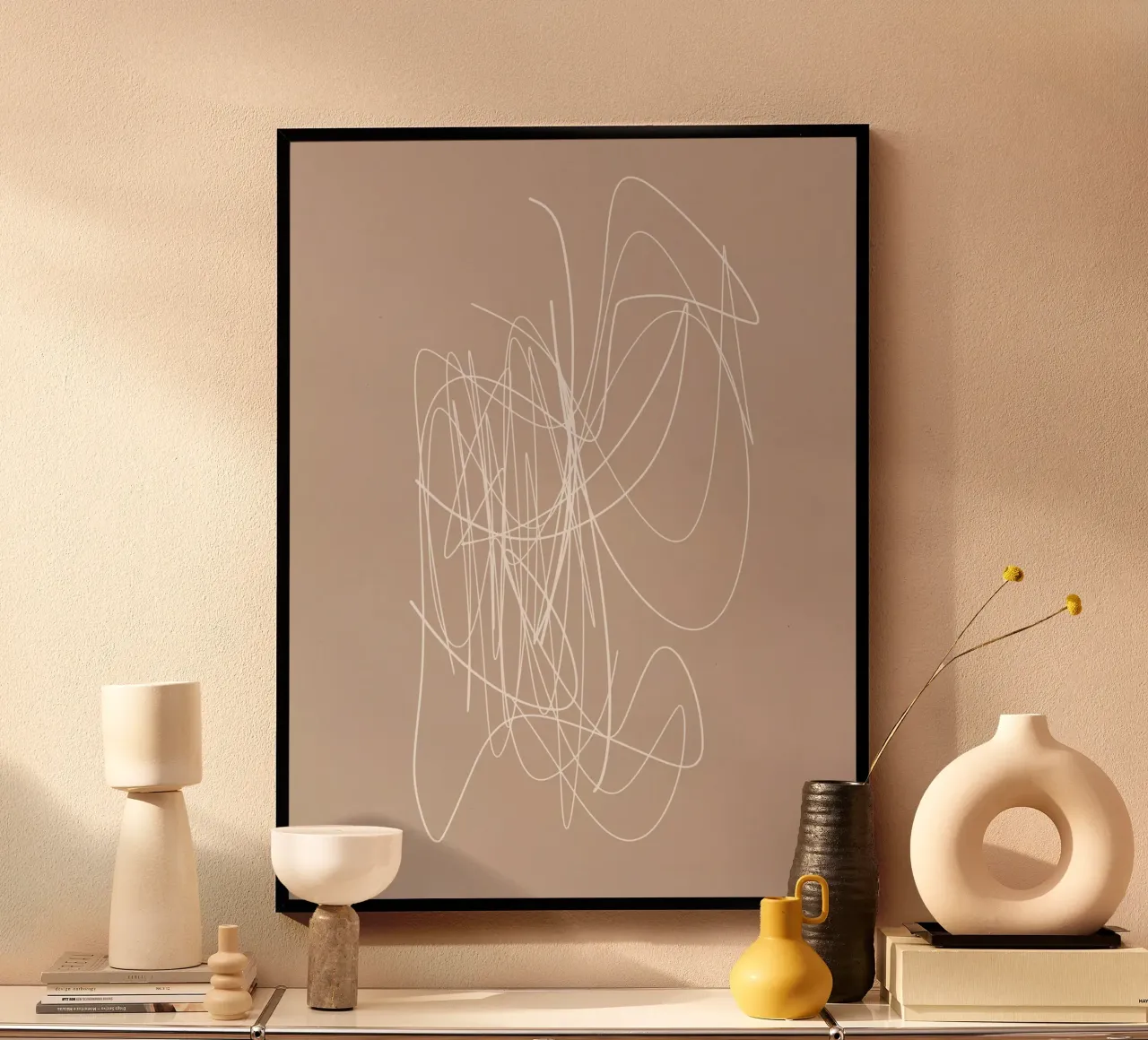 Meet You There | Abstract Minimal Line Drawing carta hahnemühle da sabidussi