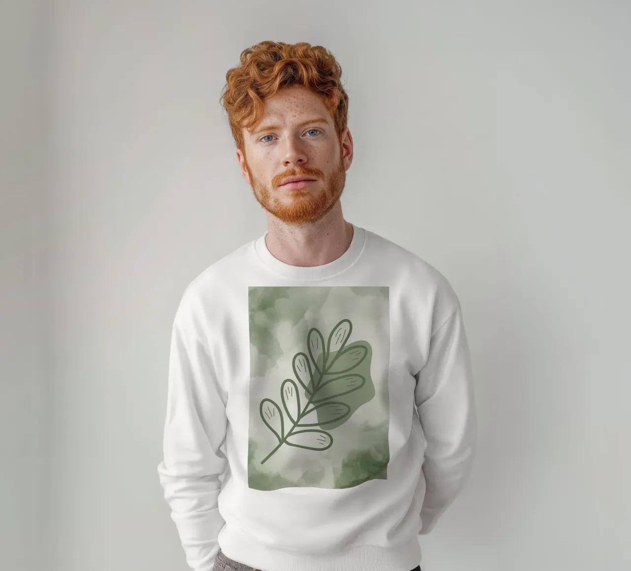 Foglia verde felpa da HARU HARU