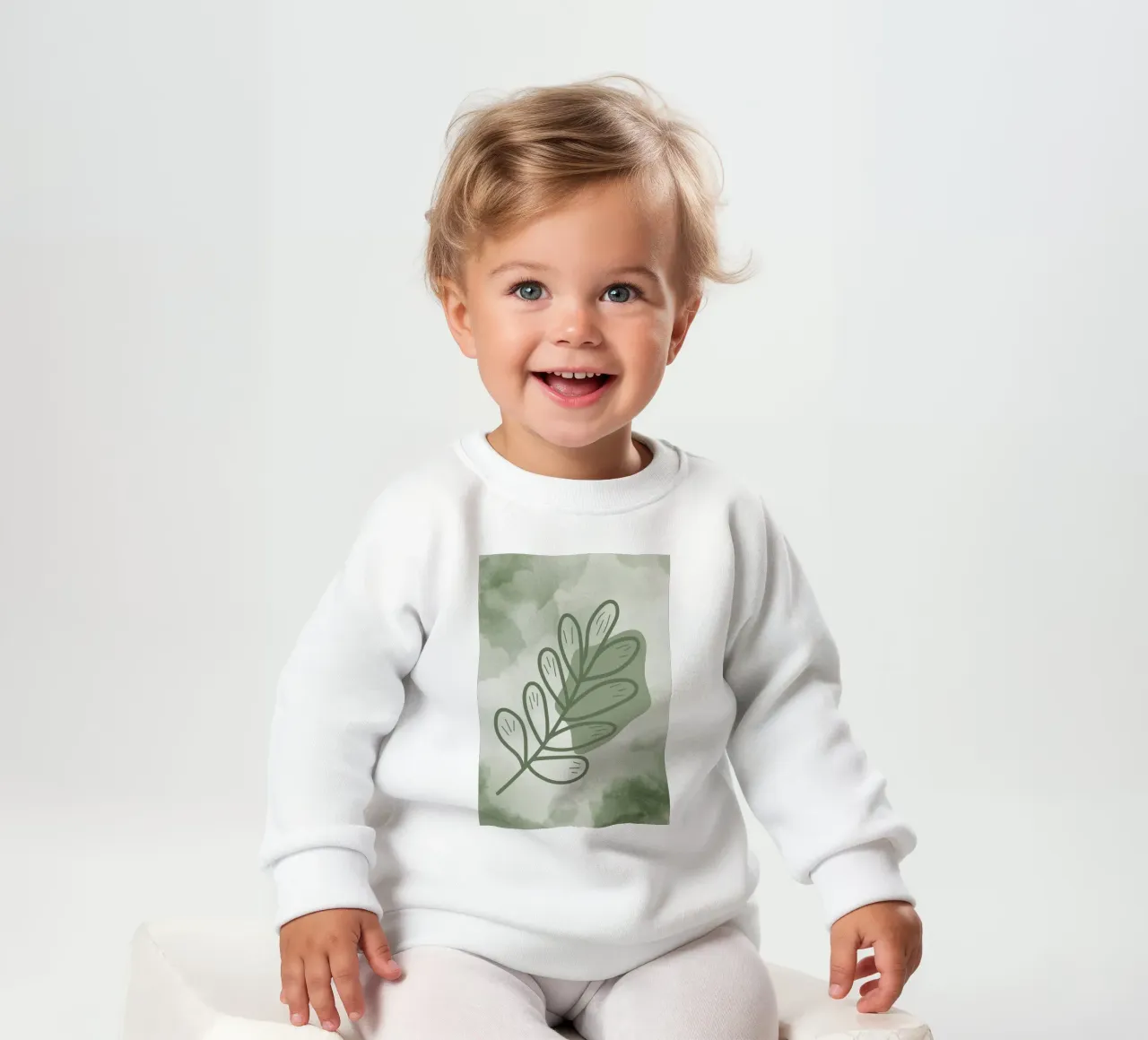 Foglia verde felpa neonato da HARU HARU