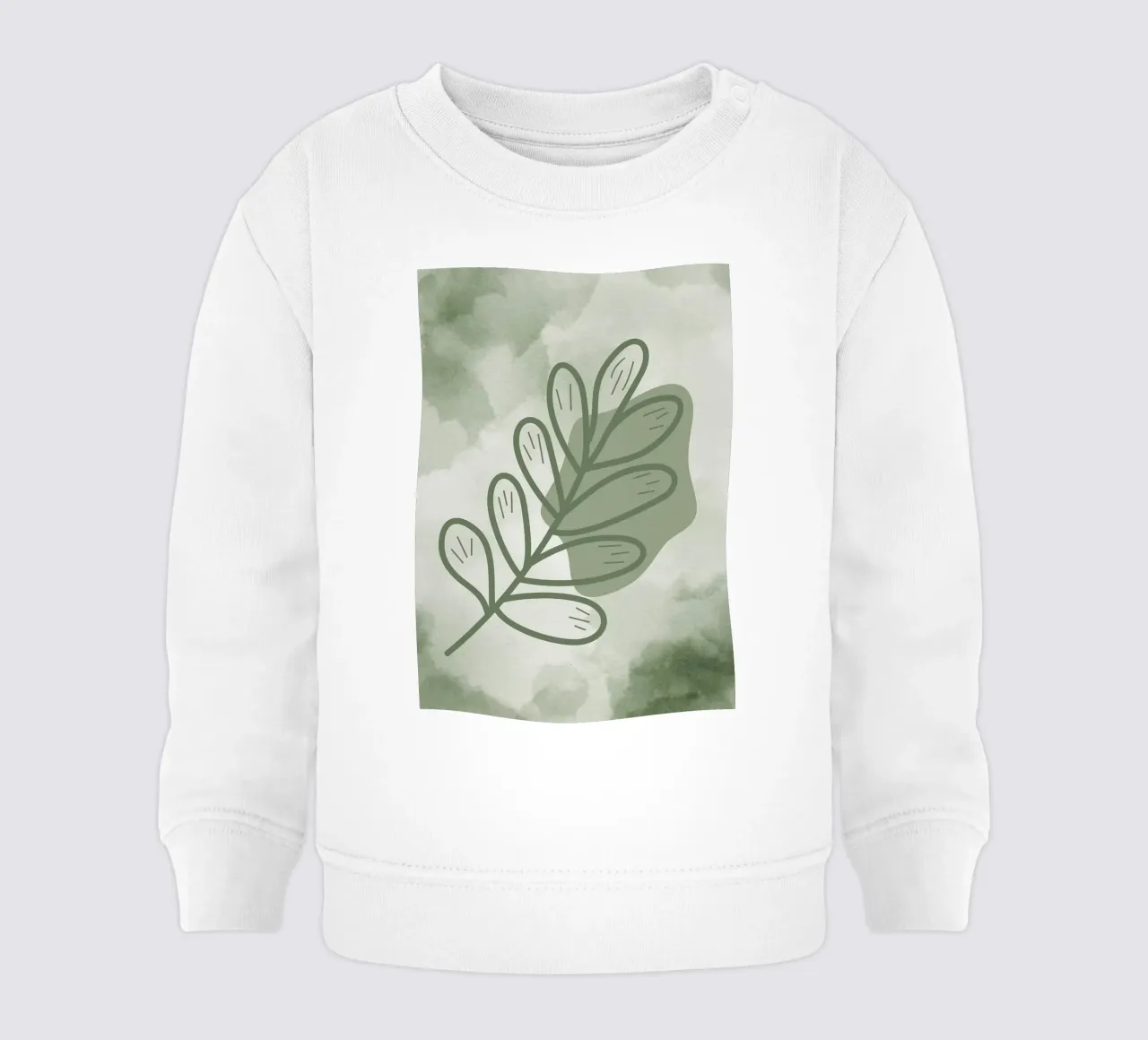 Foglia verde felpa neonato da HARU HARU