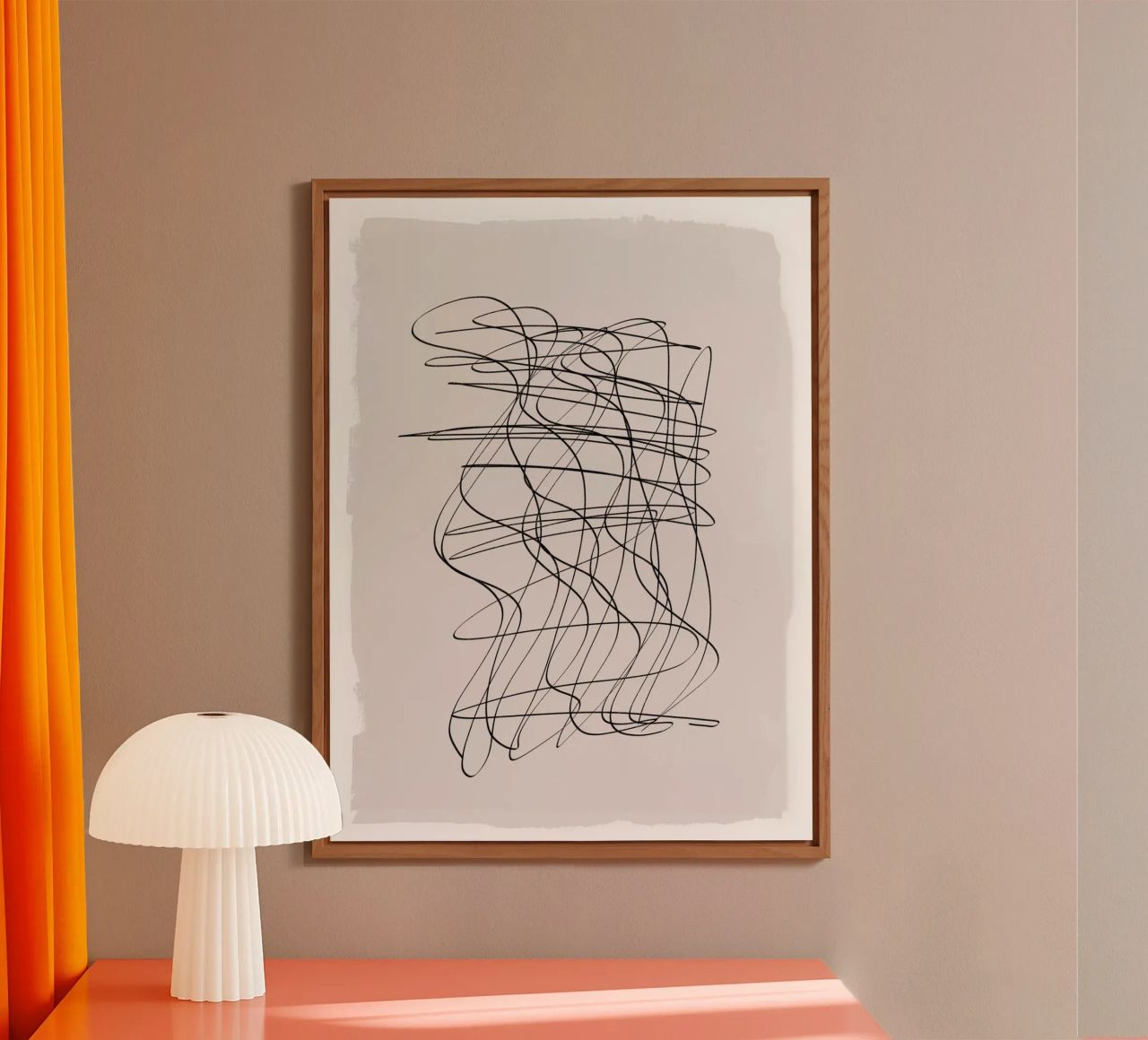 Dance | Minimal Abstract Line Drawing Alu-Dibond von sabidussi