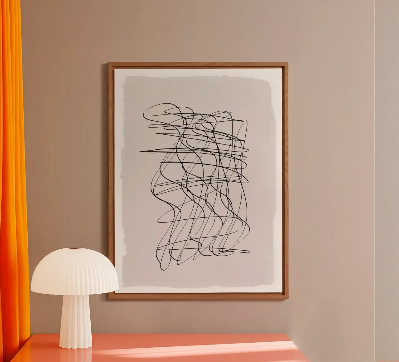 Dance | Minimal Abstract Line Drawing pannello forex da sabidussi