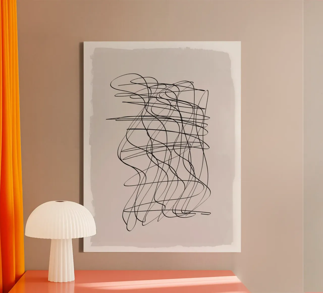 Dance | Minimal Abstract Line Drawing tela da sabidussi