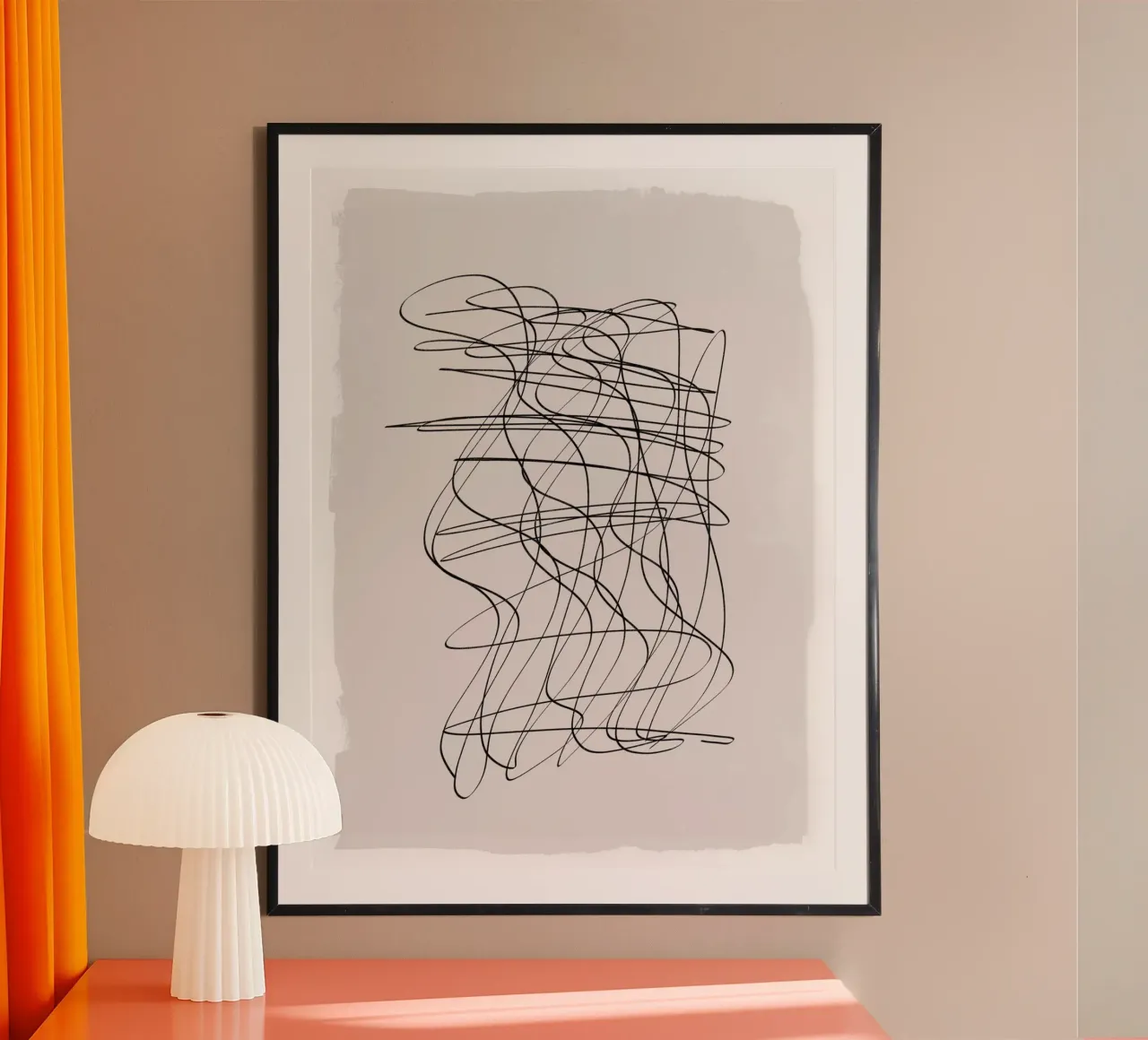 Dance | Minimal Abstract Line Drawing carta hahnemühle da sabidussi