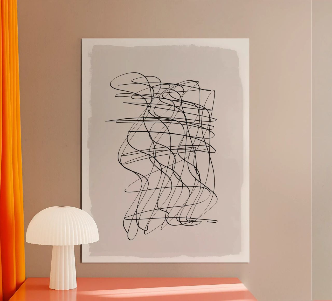 Dance | Minimal Abstract Line Drawing Poster von sabidussi