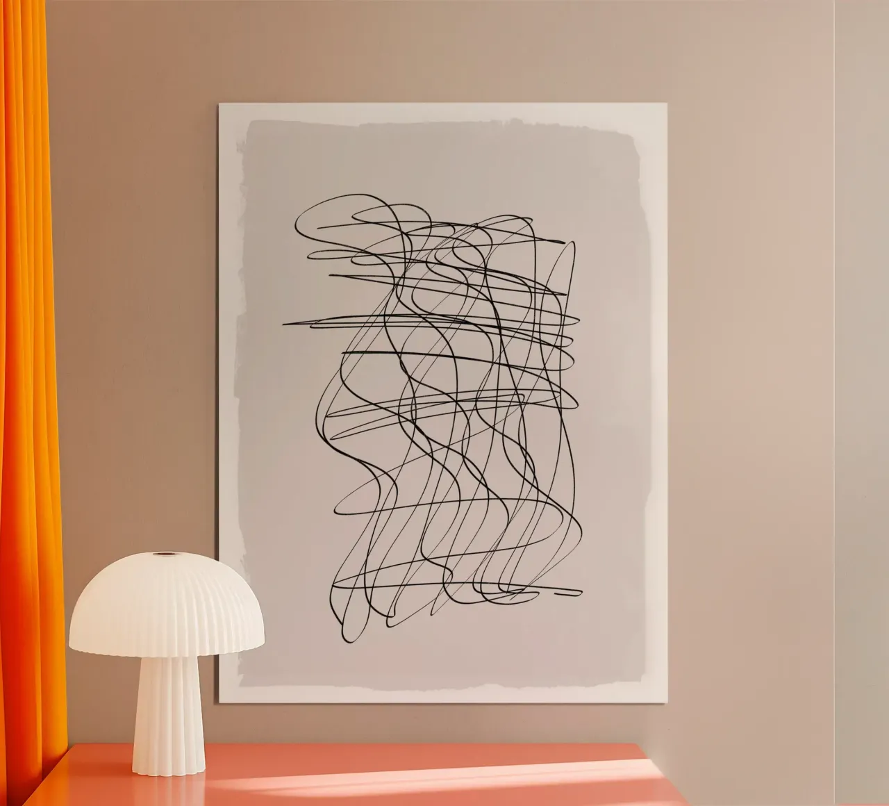 Dance | Minimal Abstract Line Drawing carta hahnemühle da sabidussi