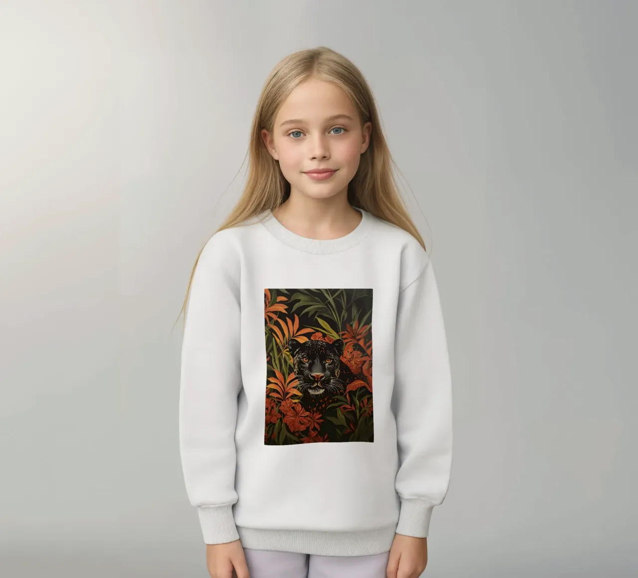 Pantera Nera nella giungla felpa bambino da apple crumble