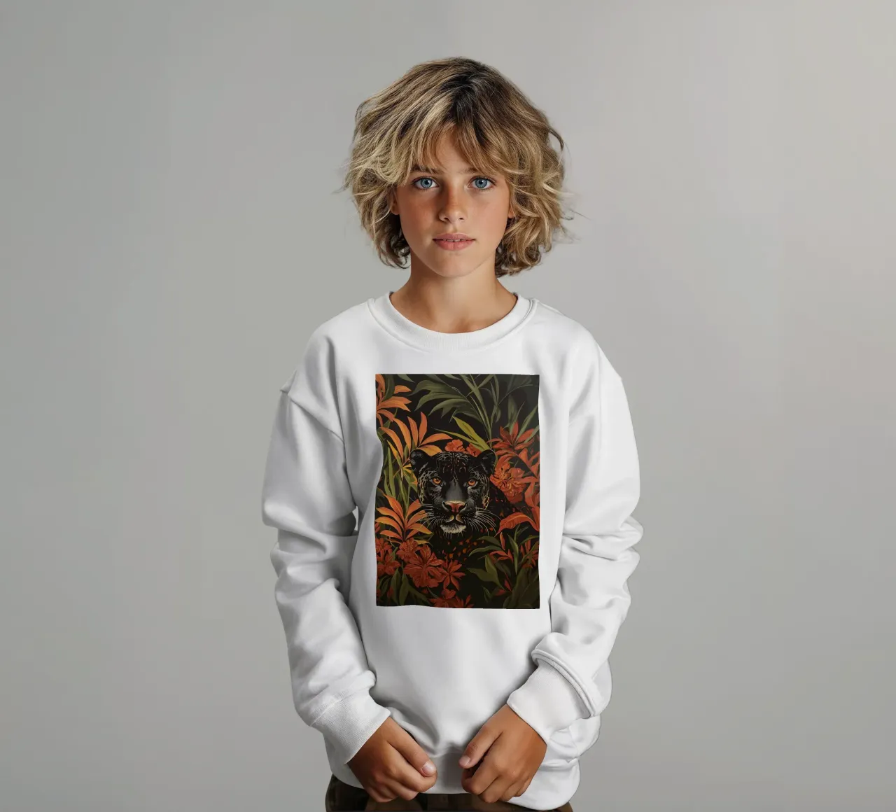 Pantera Nera nella giungla felpa bambino da apple crumble