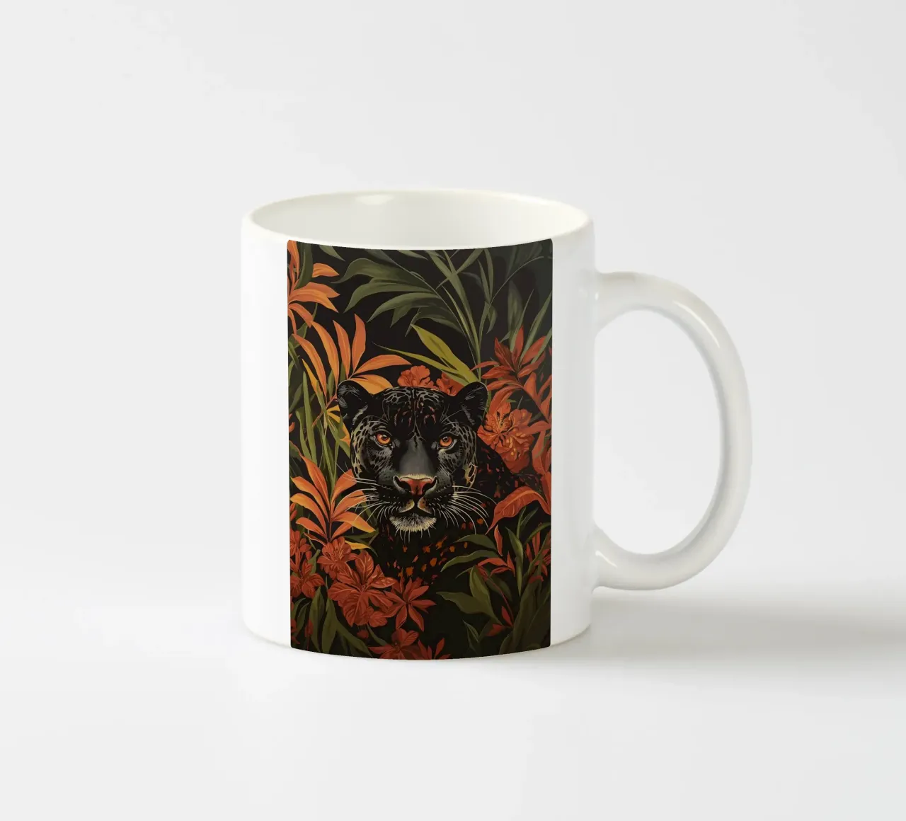 Pantera Nera nella giungla tazza in ceramica da apple crumble