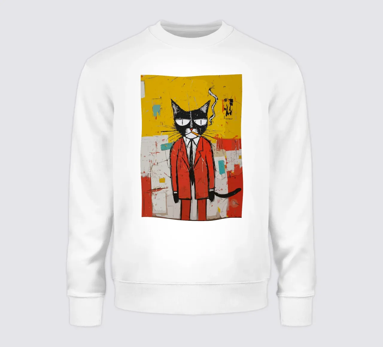 Gatto figo in abito rosso felpa da apple crumble
