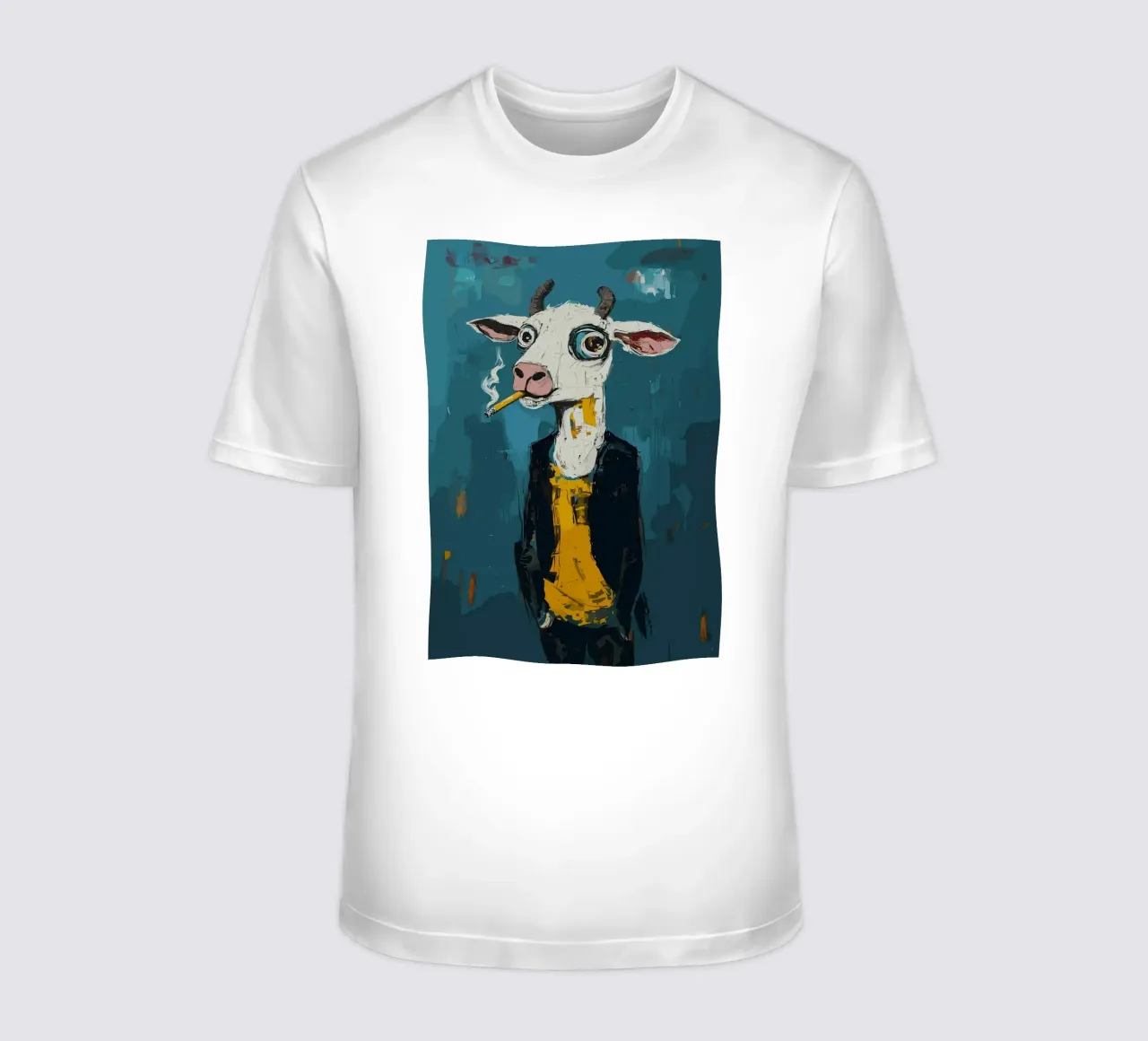 Mucca fresca con sigaretta t-shirt da apple crumble