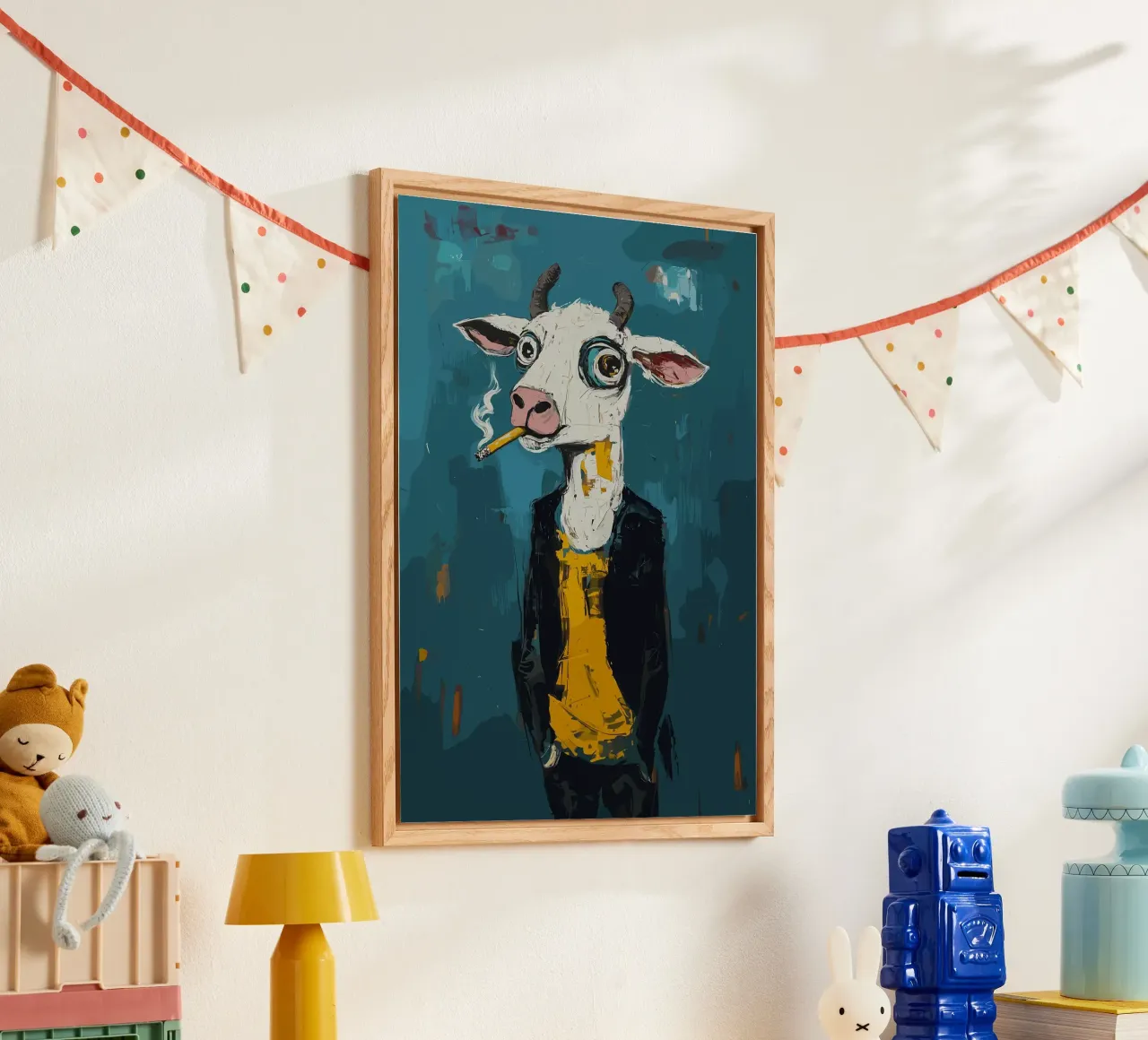 Mucca fresca con sigaretta plexiglass da apple crumble